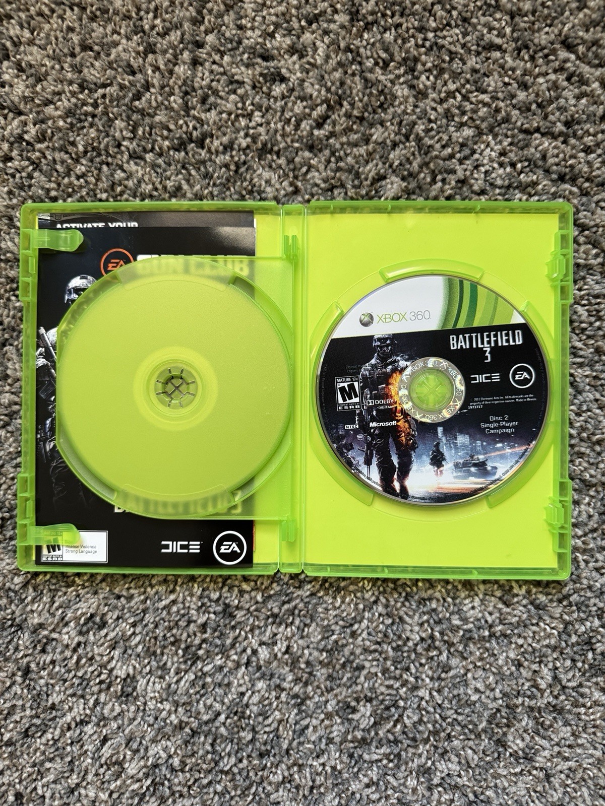 Battlefield 3 BF3 Xbox 360 CIB 2 Disc Inserts Tested Xbox One Series X EA DICE