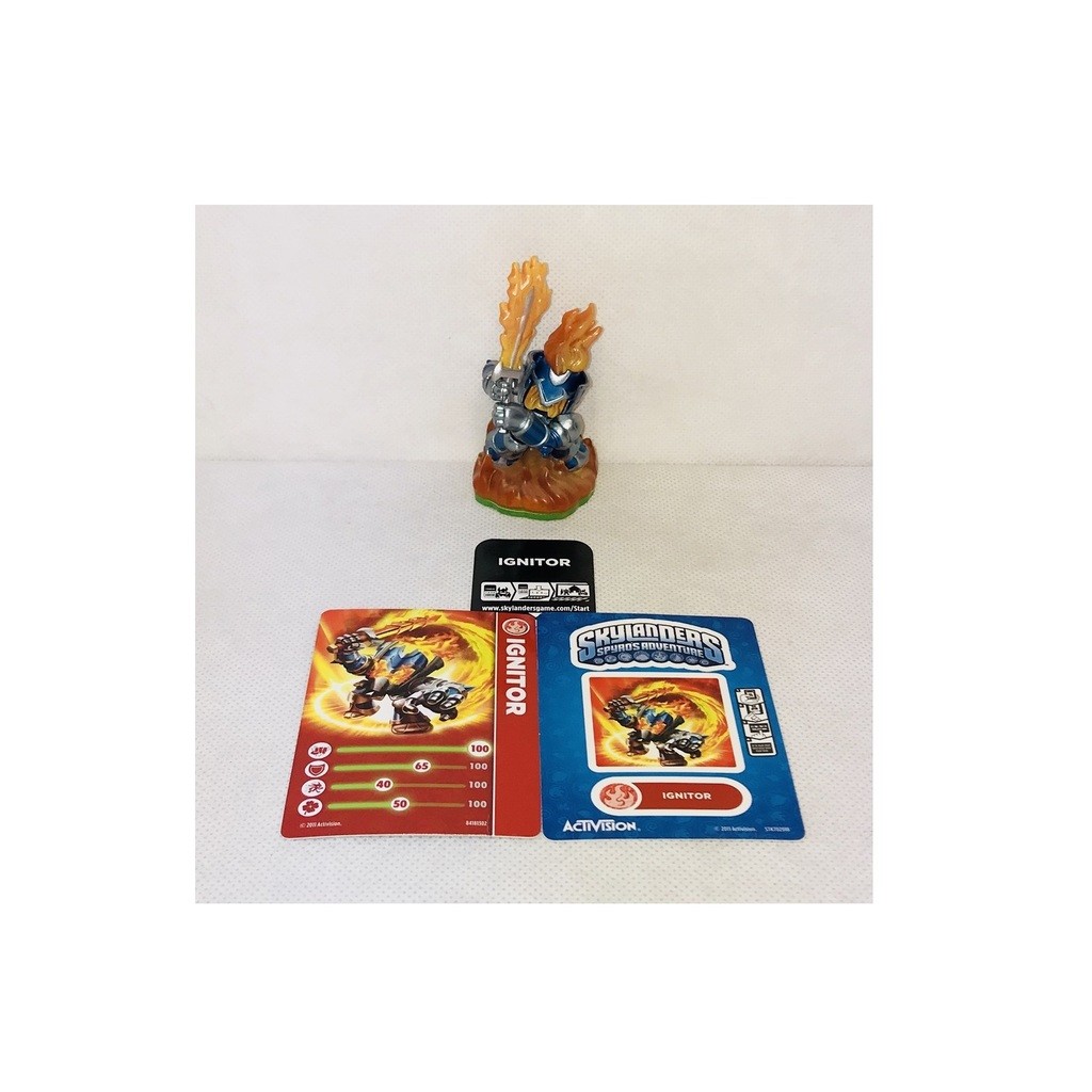 SKYLANDERS SPYRO’S ADVENTURE IGNITOR FIGURE TRADING CARD & STICKER SHEET w/ CODE