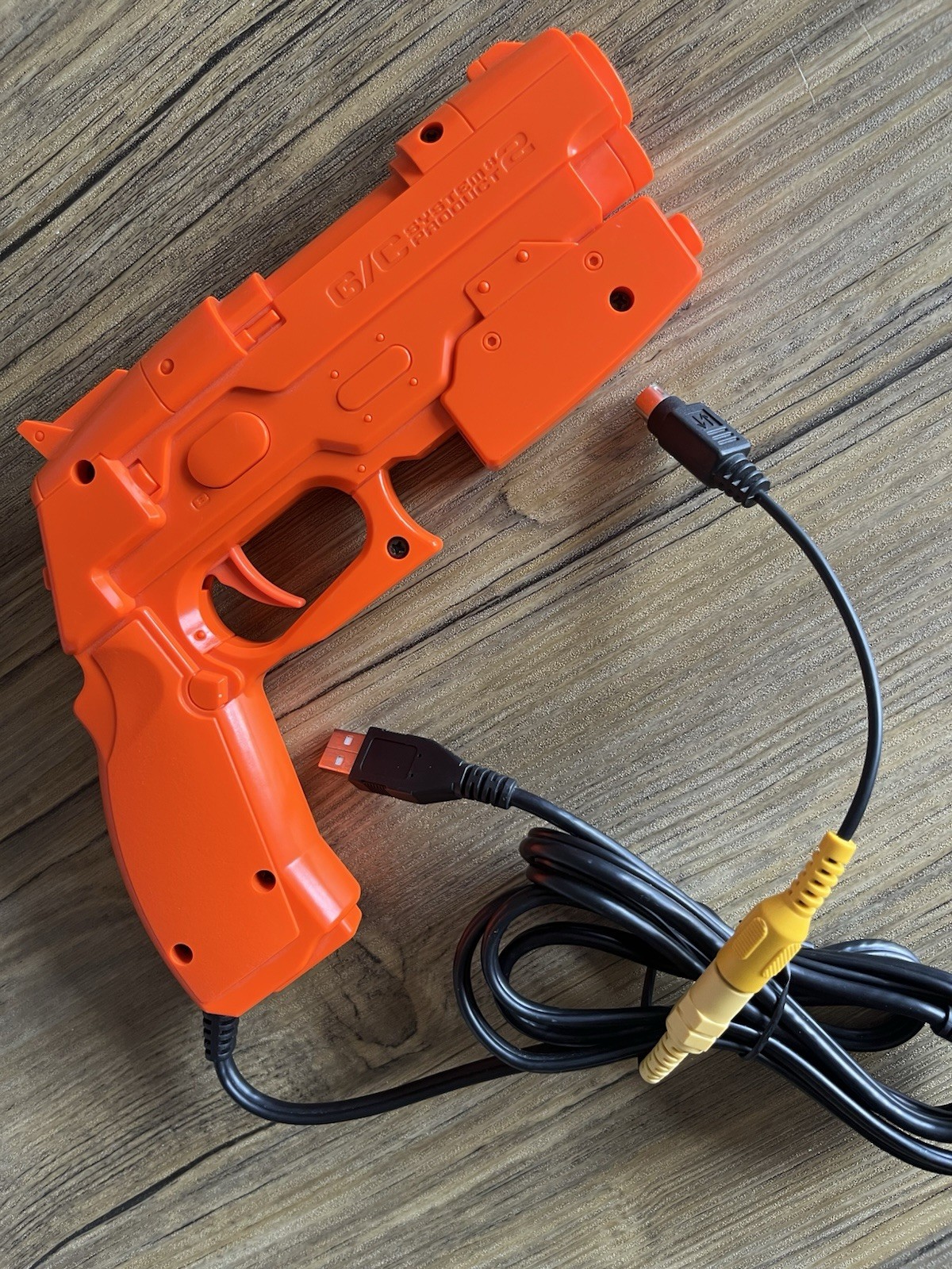 Namco GunCon 2 Light Gun NPC-106 for Sony PlayStation 2 Orange USB Wired 9ft