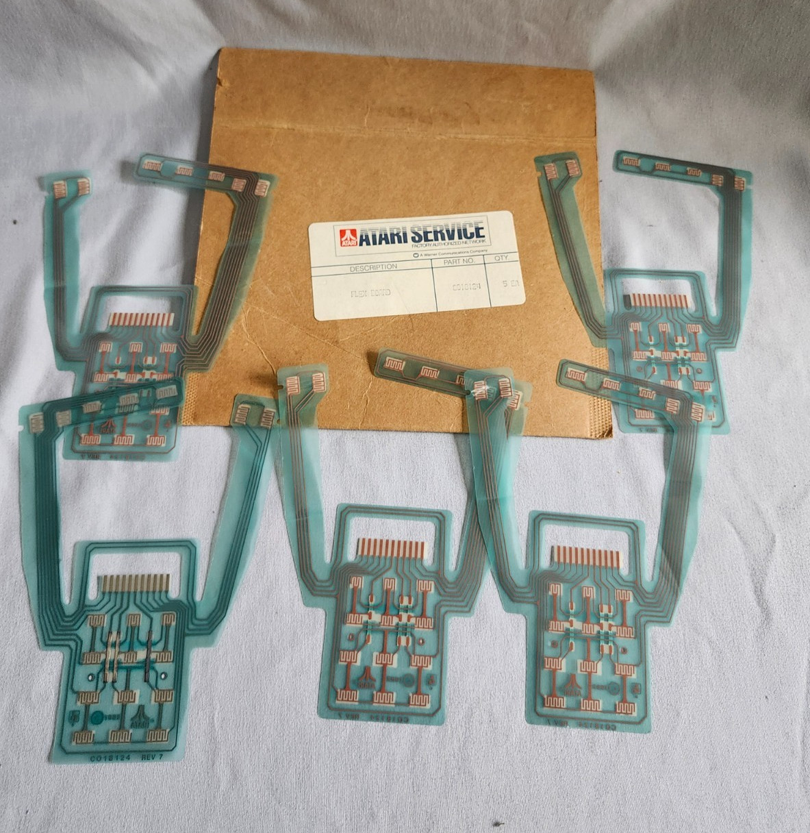 NOS Atari 5200 Controller Flex Keyboard Membrane C001824 Rev7 CX52 – Lot of 5