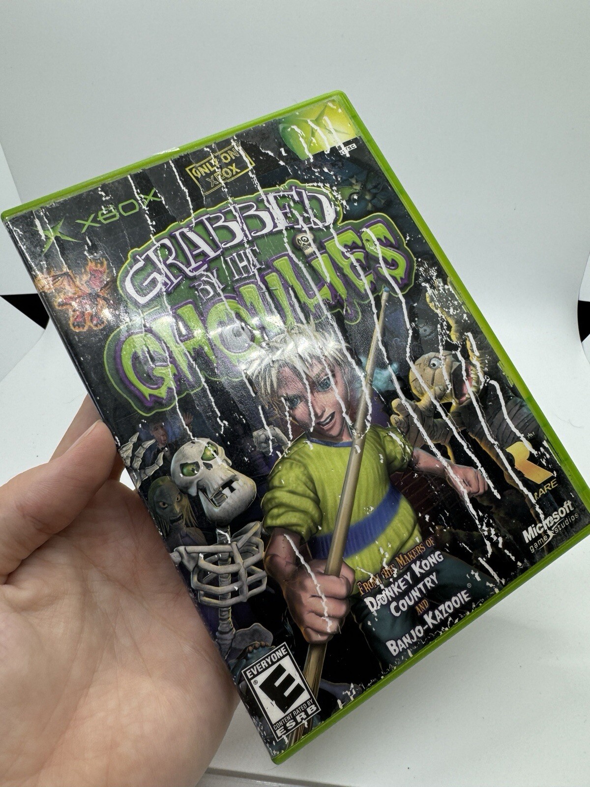 Grabbed by the Ghoulies (Microsoft Xbox, 2003) Complete in Box CIB HEAVY WEAR
