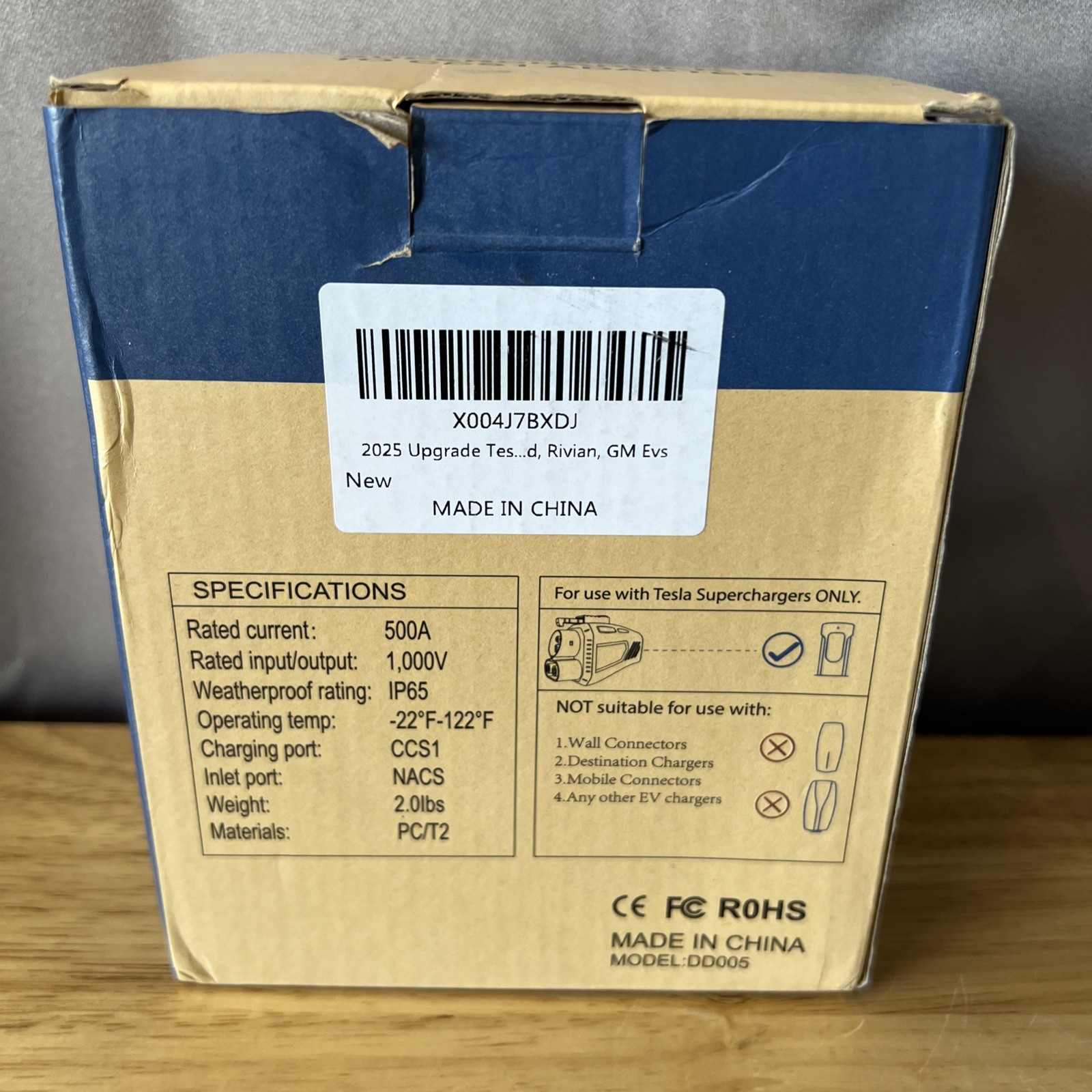 Wigoo 2025 Upgrade NACS to CCS1 Tesla Supercharger Adapter