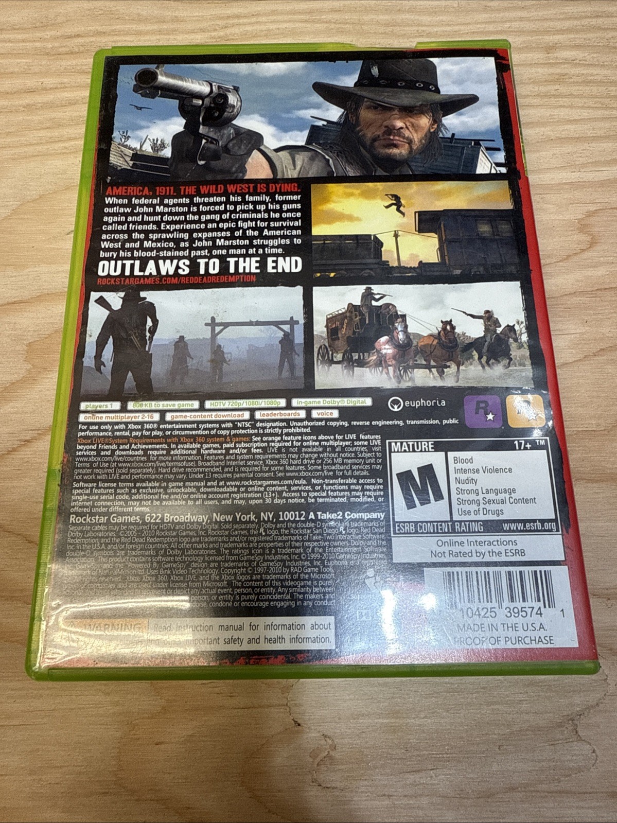 Red Dead Redemption (Microsoft Xbox 360 2010) Verified Working CIB Fast Shipping