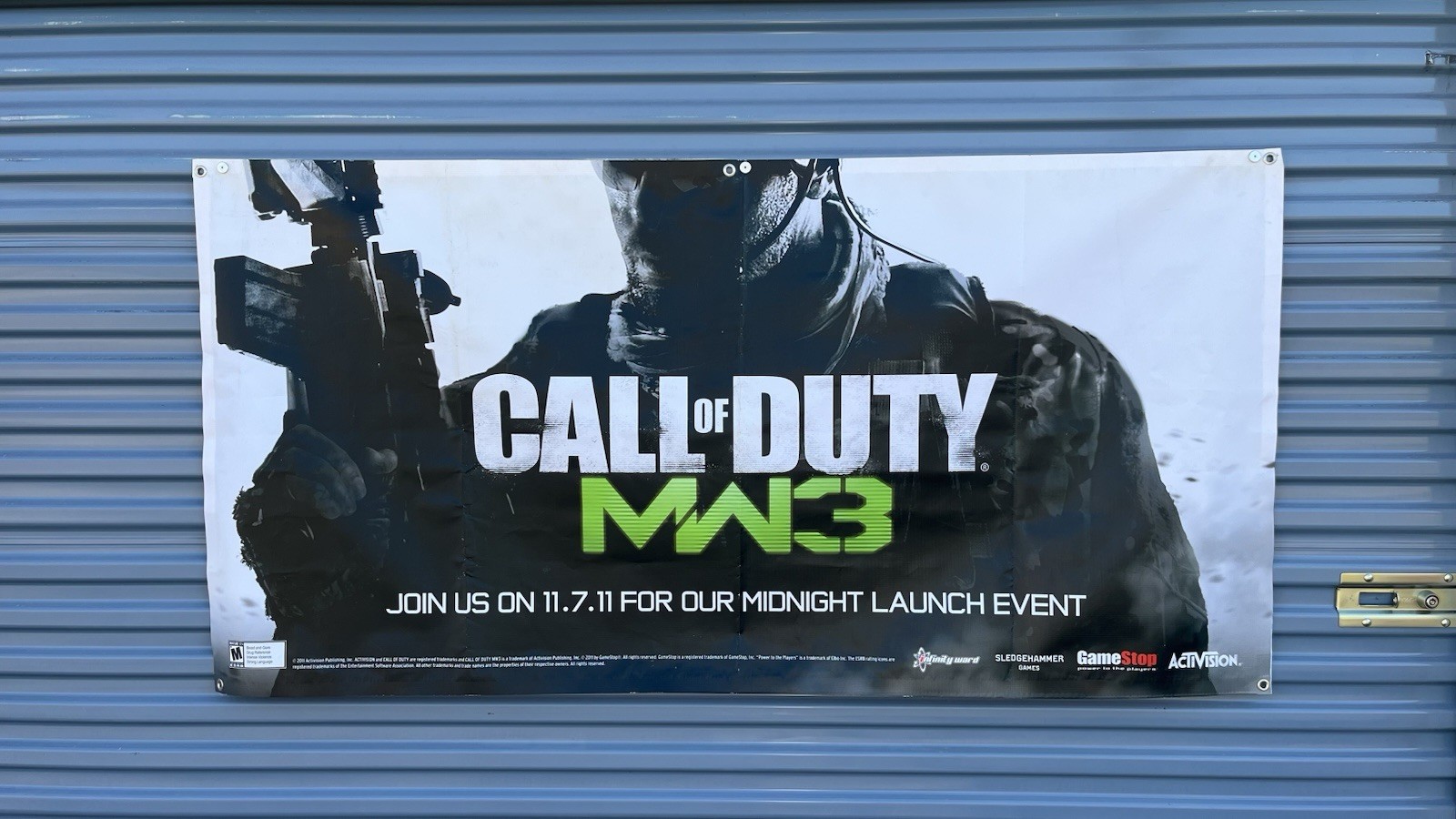 CALL OF DUTY MW3 GameStop Midnight Launch Event Vinyl Promo Banner 2011 6×3 Ft