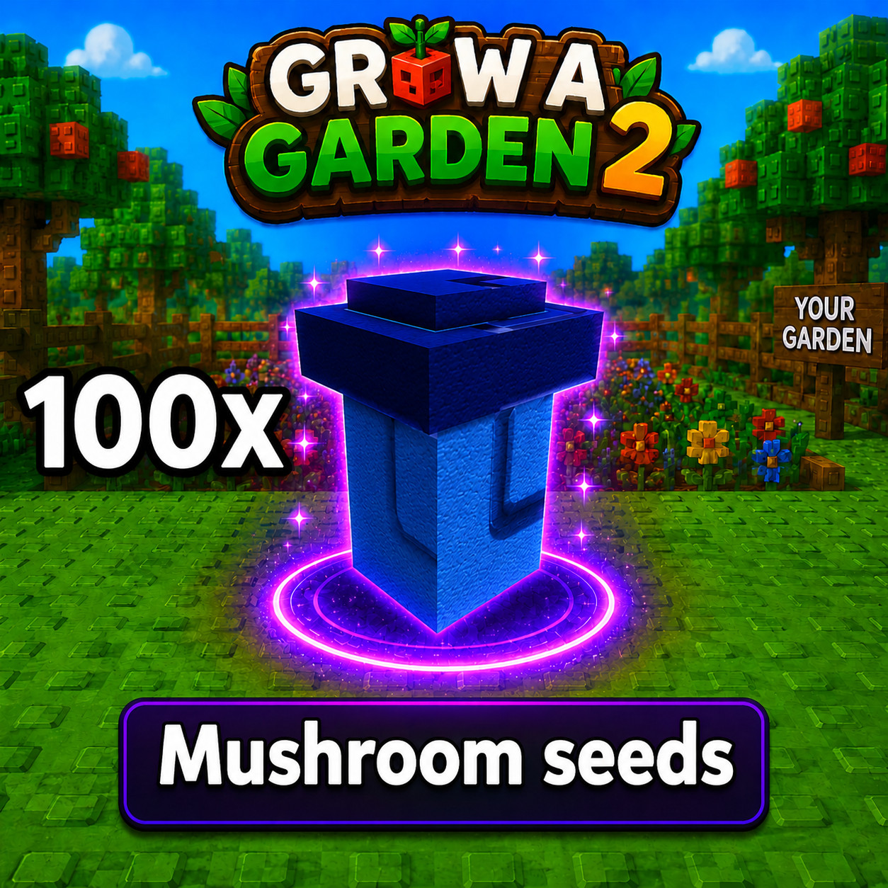 🪴Grow a Garden 2 Mushrooms Seeds -Big KG Plant & Sheckles