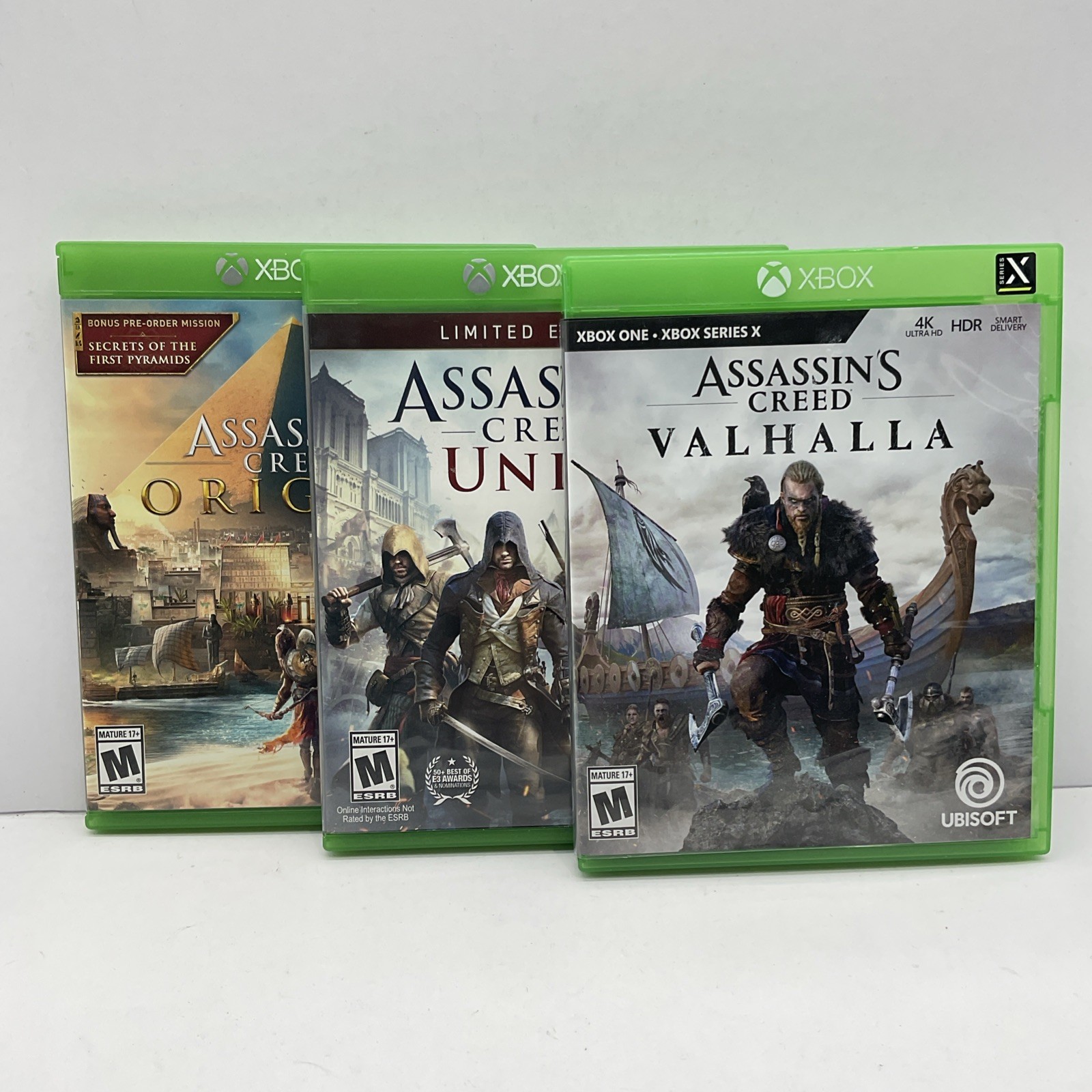 Refurbished Lot Of 3 Assassin’s Creed Games (Xbox One/Series X) Tested & Working