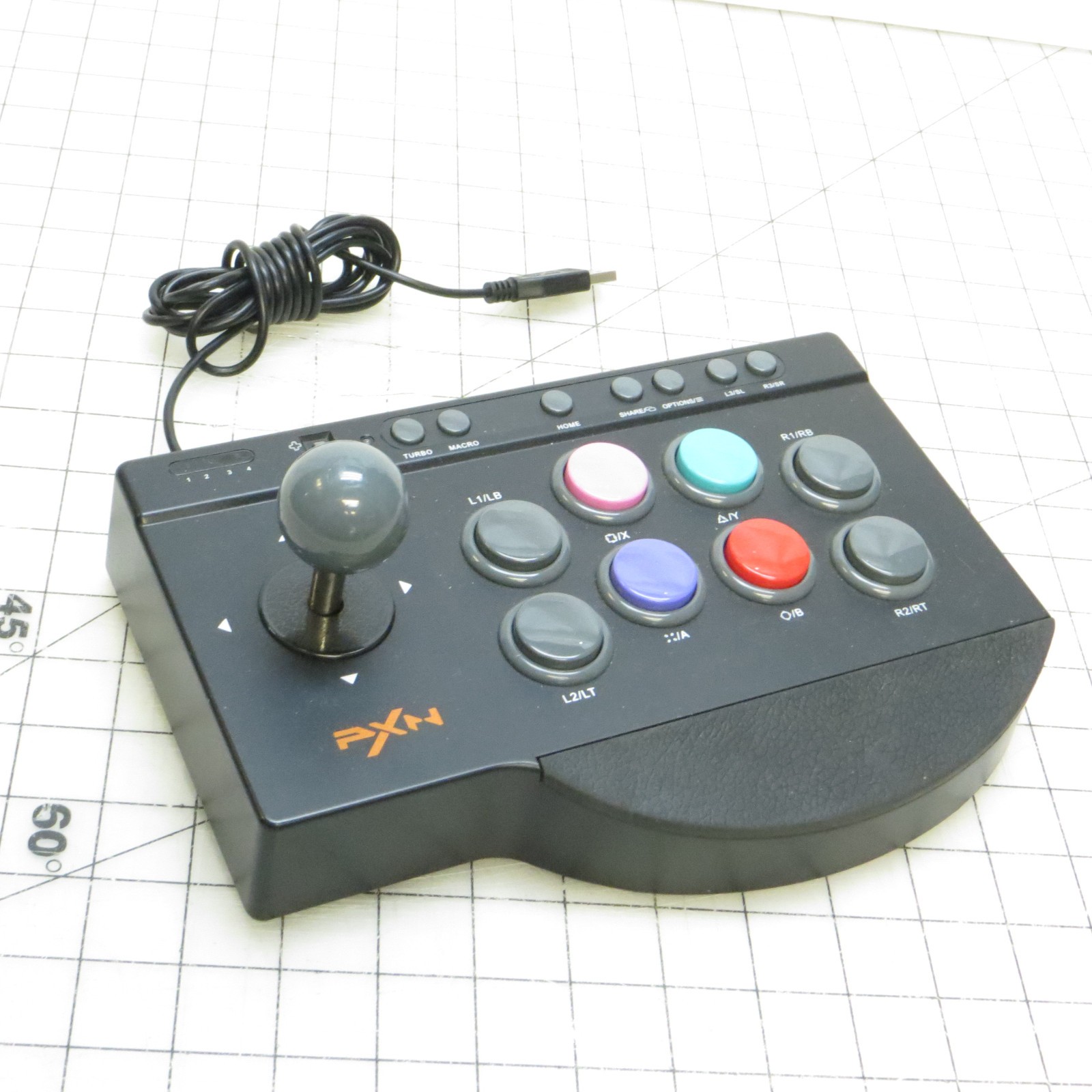 PXN PXN-0082 USB Wired Arcade Fight Stick Controller for PC & Consoles
