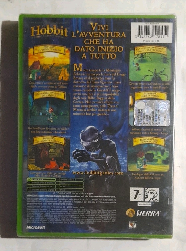 Xbox The Hobbit The Prelude to the Lord of the Rings Towards Italy New Sealed