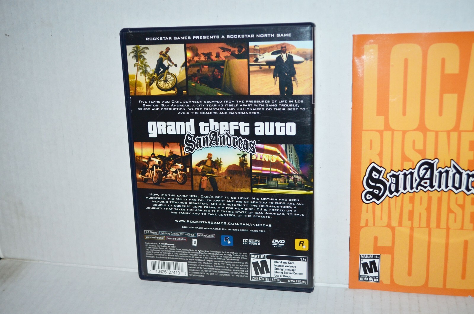Grand Theft Auto San Andreas (Sony PlayStation 2) GTA PS2 First Print MAP MINT🔥