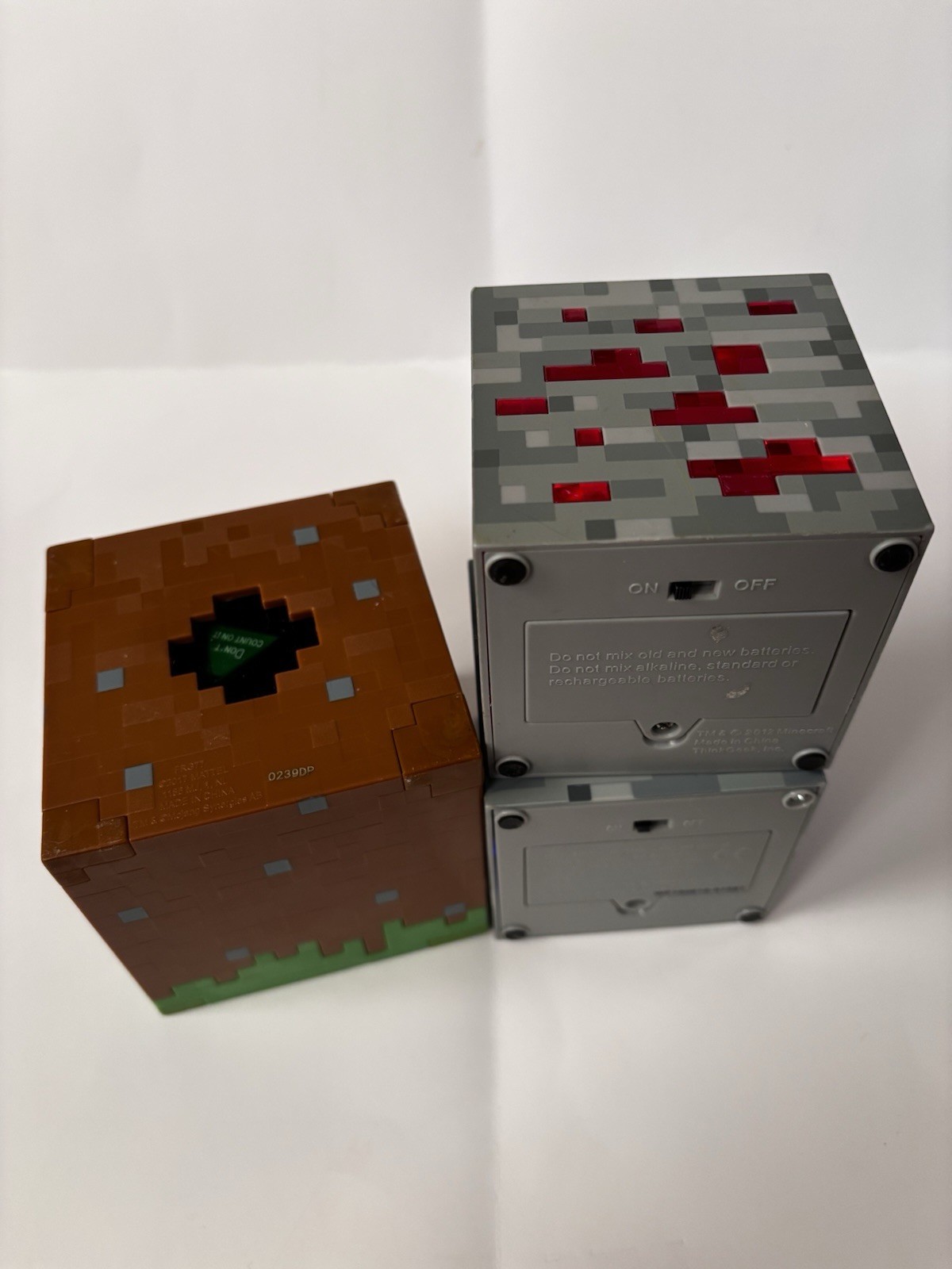Minecraft Light Up Diamond And Redstone Blocks And Magic 8 Block Lot