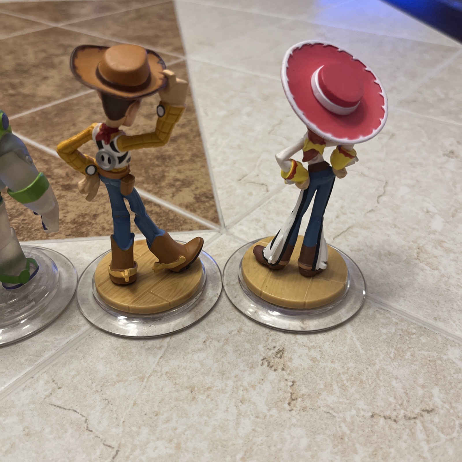 DISNEY INFINITY 1.0 Toy Story Buzz Lightyear Jessie Woody Crystal Lot Of 4