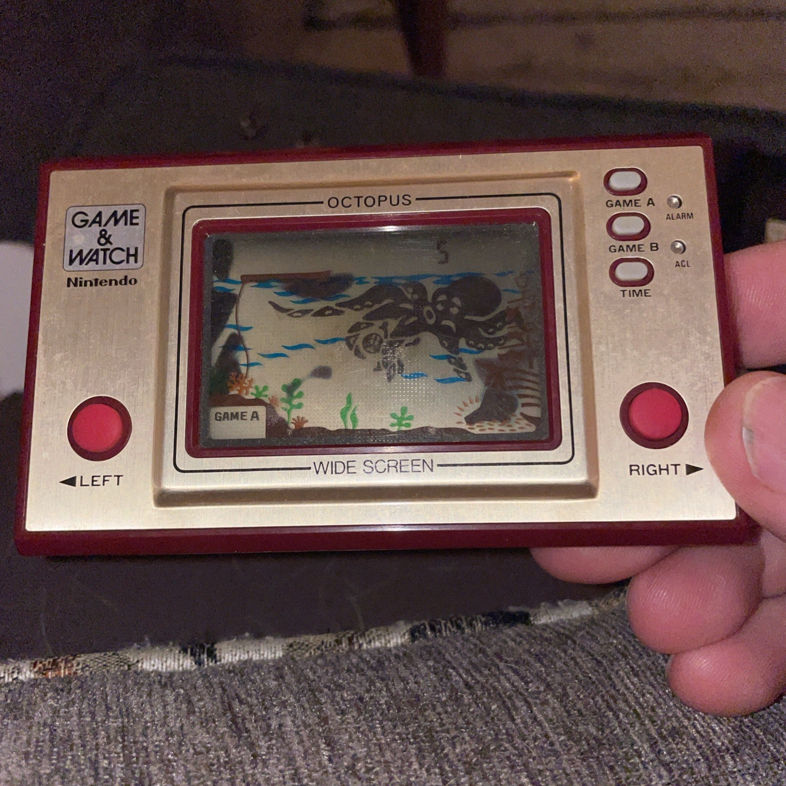 Nintendo OC-22 OCTOPUS Game Watch Wide Screen Used Japan Retro Vintage #11016668