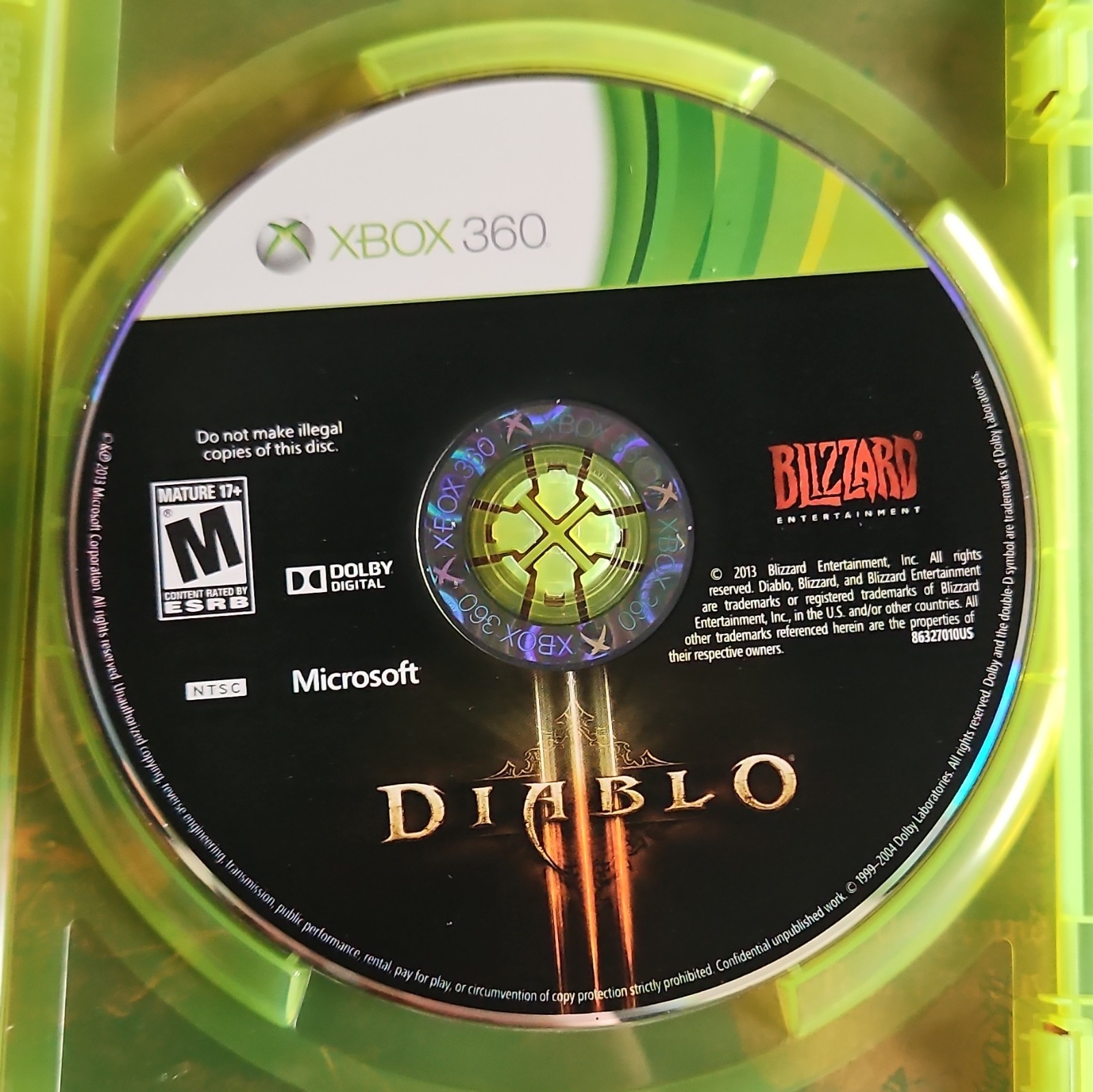 Blizzard Entertainment Diablo III Manual Included M Mature Xbox 360 NTSC 2013