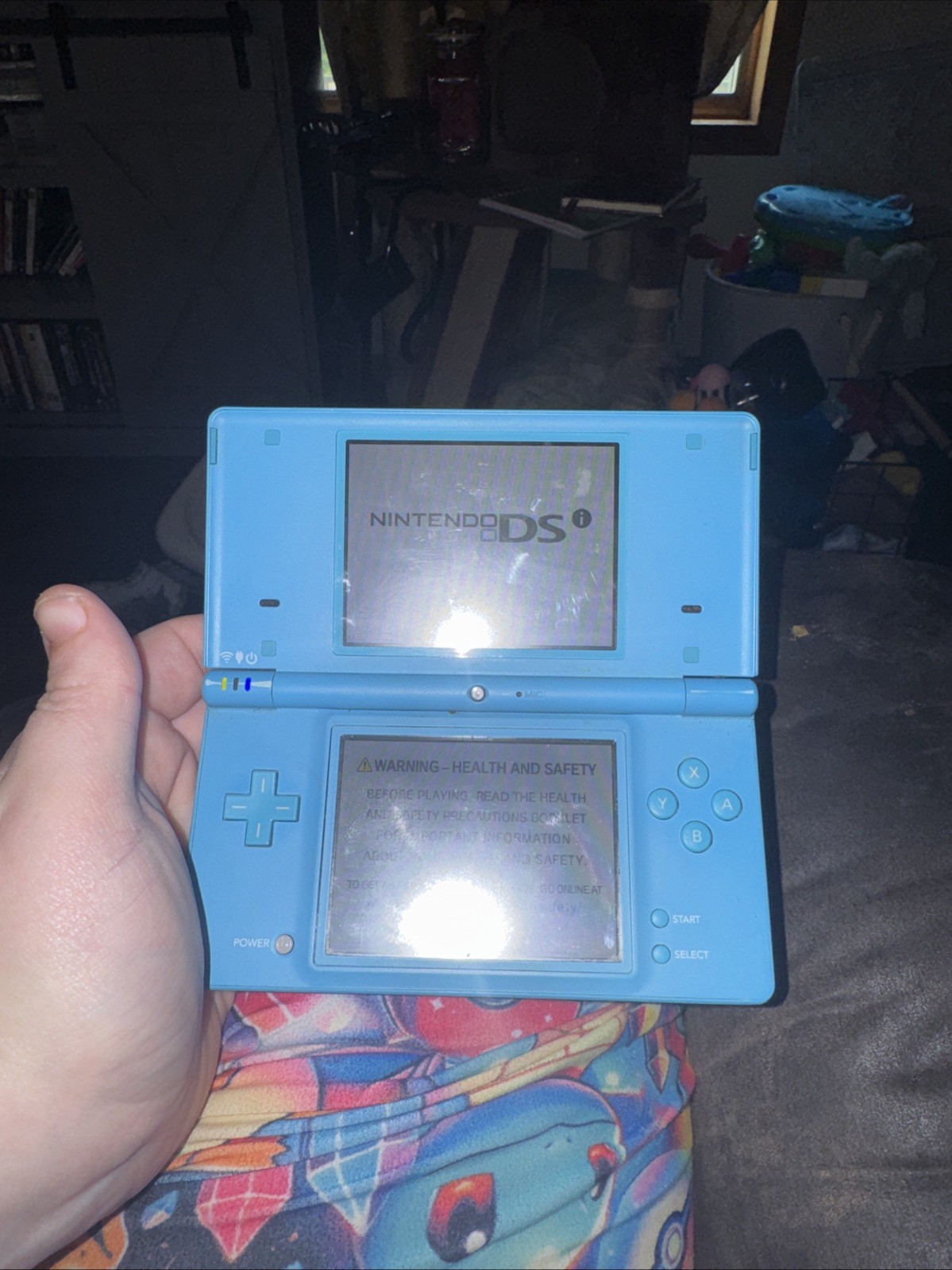 Nintendo DSi Light Blue Handheld Console TWL-001 USA Turns On Needs Pins Fixed