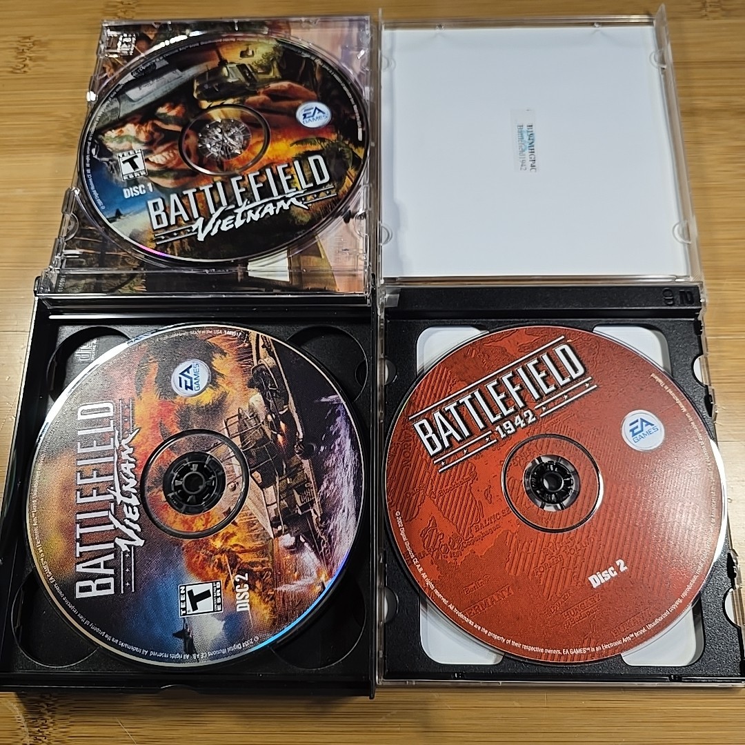 Battlefield Vietnam 1942 Lot- PC 5 CD Computer Video Game w/ Key Codes Free Ship