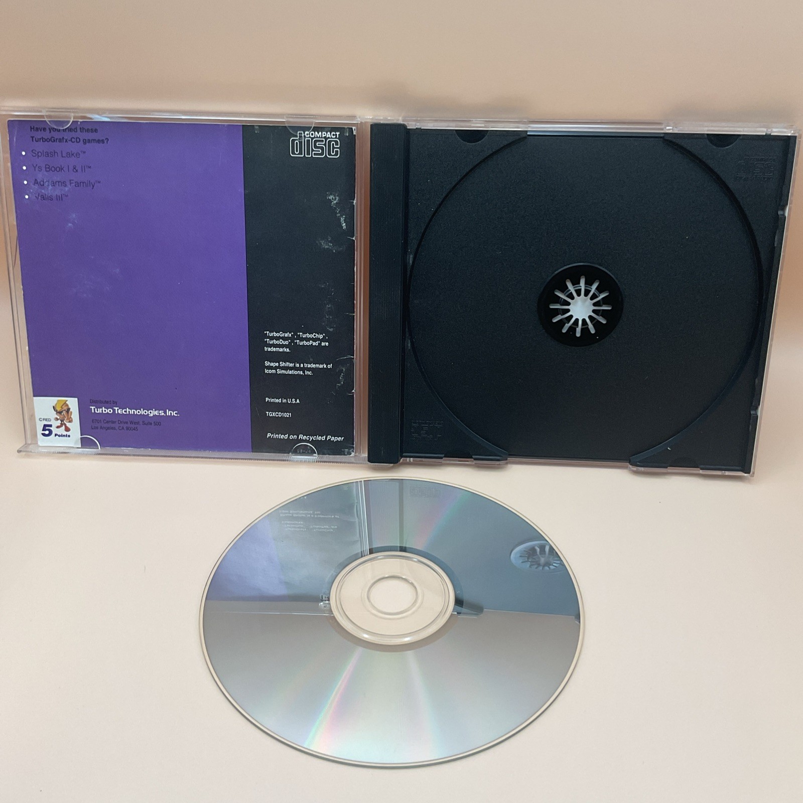 Shape Shifter TurboGrafx-CD/TurboDuo 1992 In Case With Manual Tested/Working