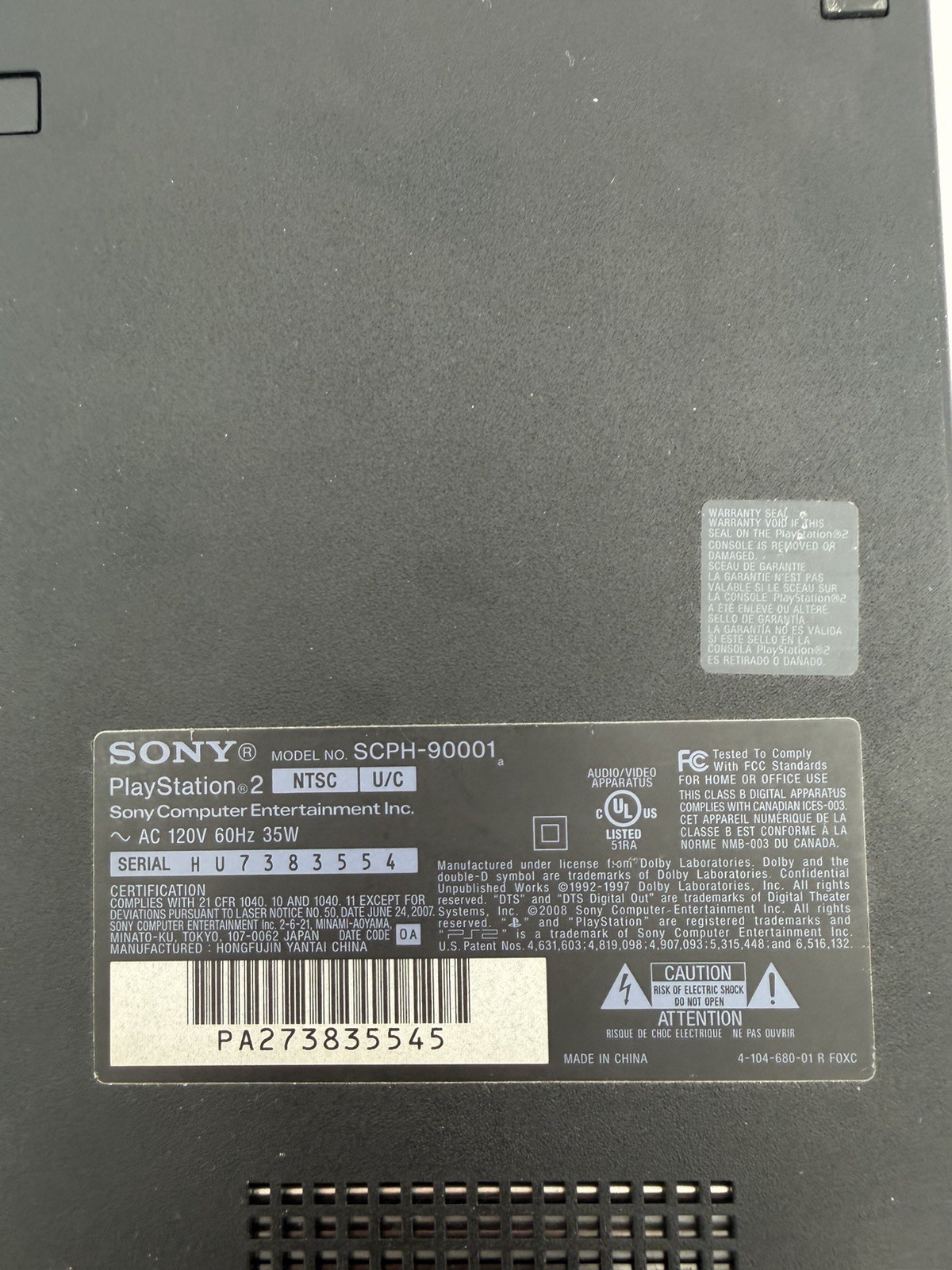 Sony PlayStation 2 PS2 Slim Console Bundle SCPH-90001 OEM Cables AV to HDMI Test