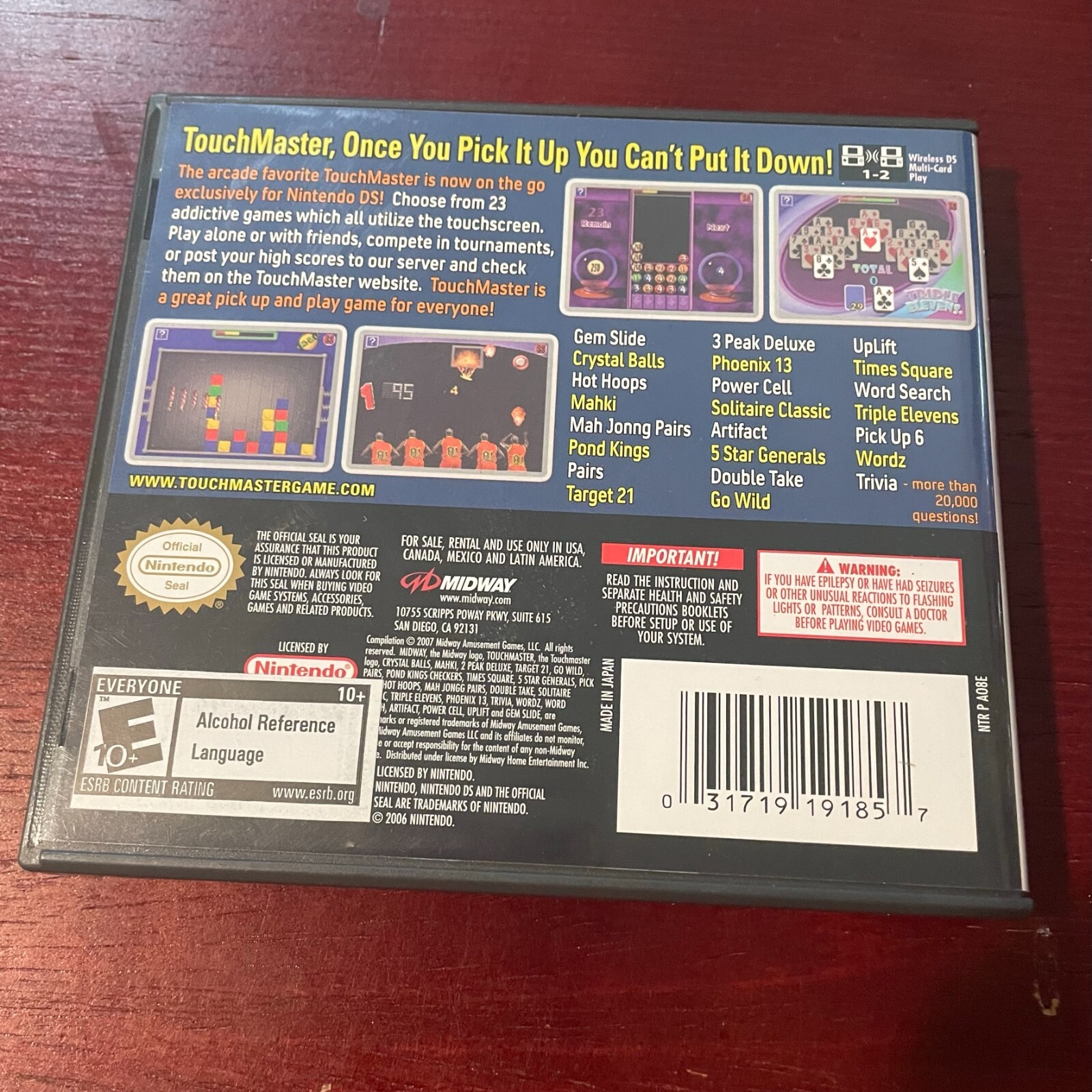 TouchMaster (Nintendo DS, 2007) Complete
