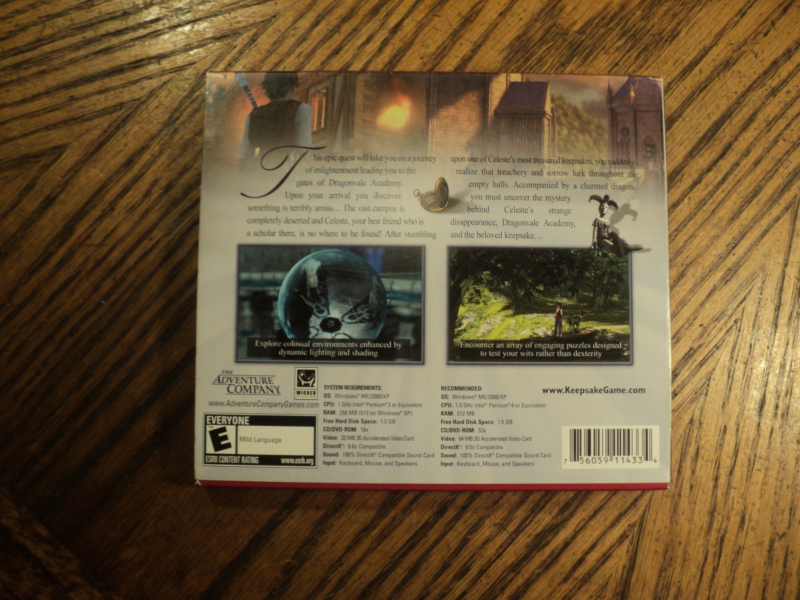 Keepsake (The Adventure Company, 2006) Sleeve, Case, Manual & 3 Disc
