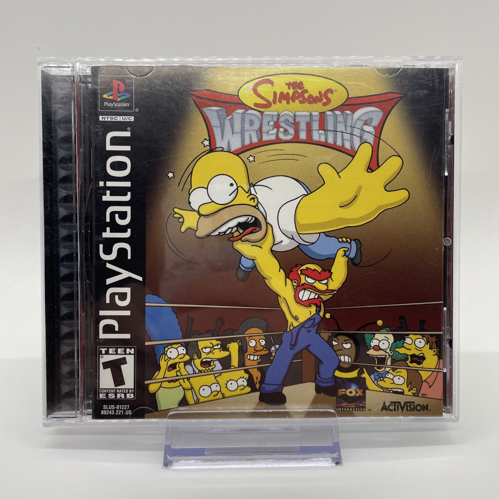 The Simpsons Wrestling (Sony PlayStation 1, PS1) Complete W/ Manual & Reg Card