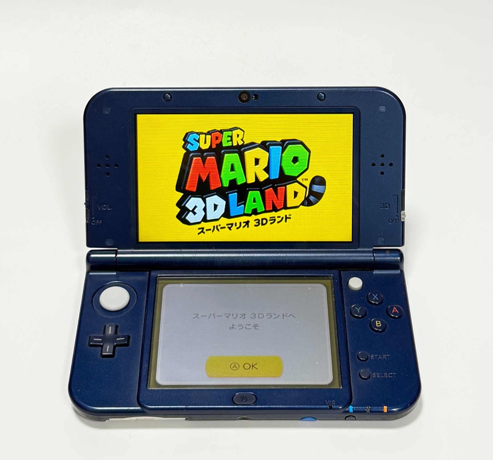 New Nintendo 3DS LL Metallic Blue Console CIB + Mario Kart 7 Smash 3D Land Maker