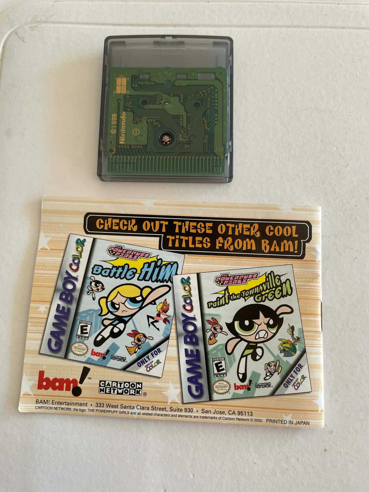 Nintendo Game Boy Color The Powerpuff Girls Bad Mojo Jojo GBC Cart w/Manual VG