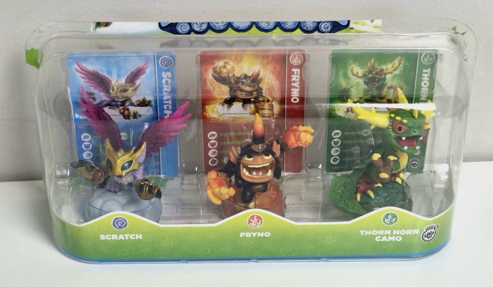 Skylanders Swap Force Triple Pack Scratch Fryno Camo Figures Cards New Loose Box