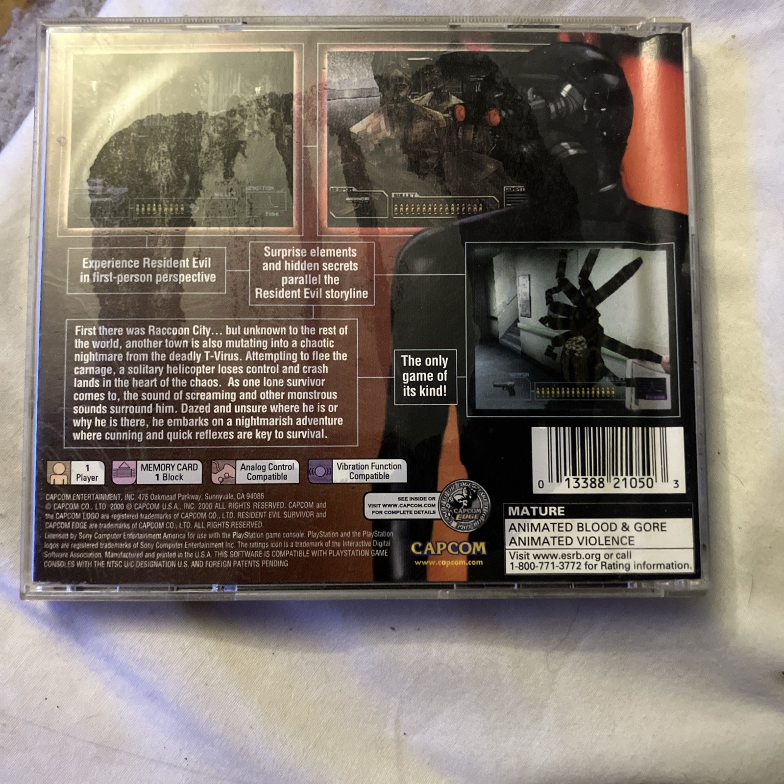 Resident Evil: Survivor (Sony PlayStation 1, 2000)
