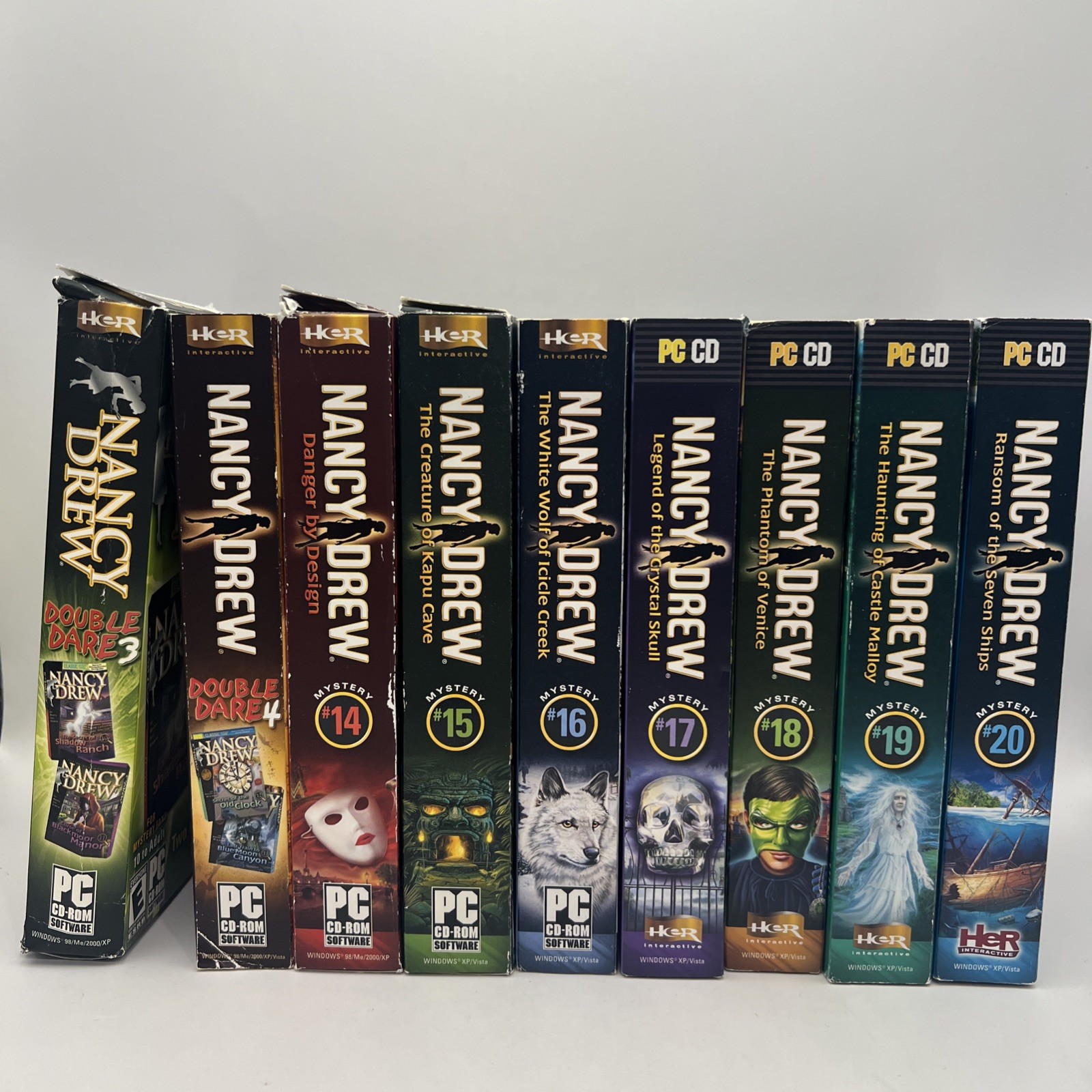 Nancy Drew PC Game Lot of 9 Big Box Adventure Mystery HER Interactive