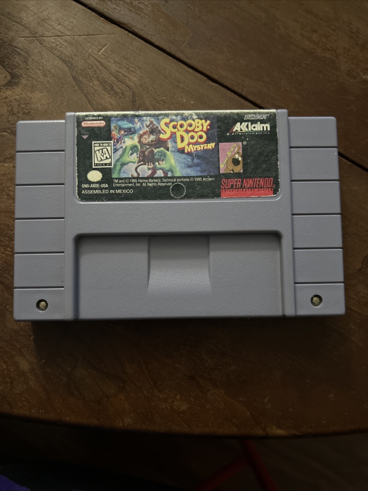 Scooby-Doo Mystery SNES Super Nintendo 1995 Cartridge