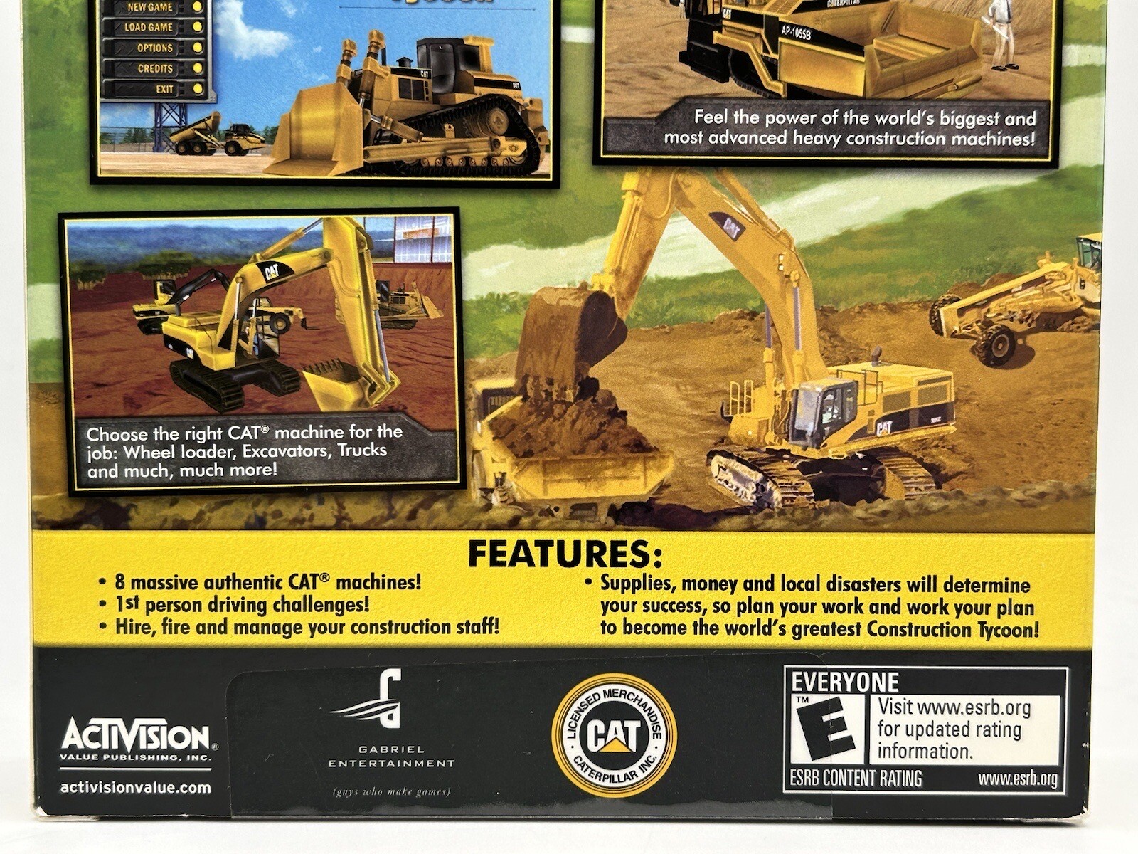 Caterpillar Construction Tycoon Activision PC Cd-ROM Brand New Sealed