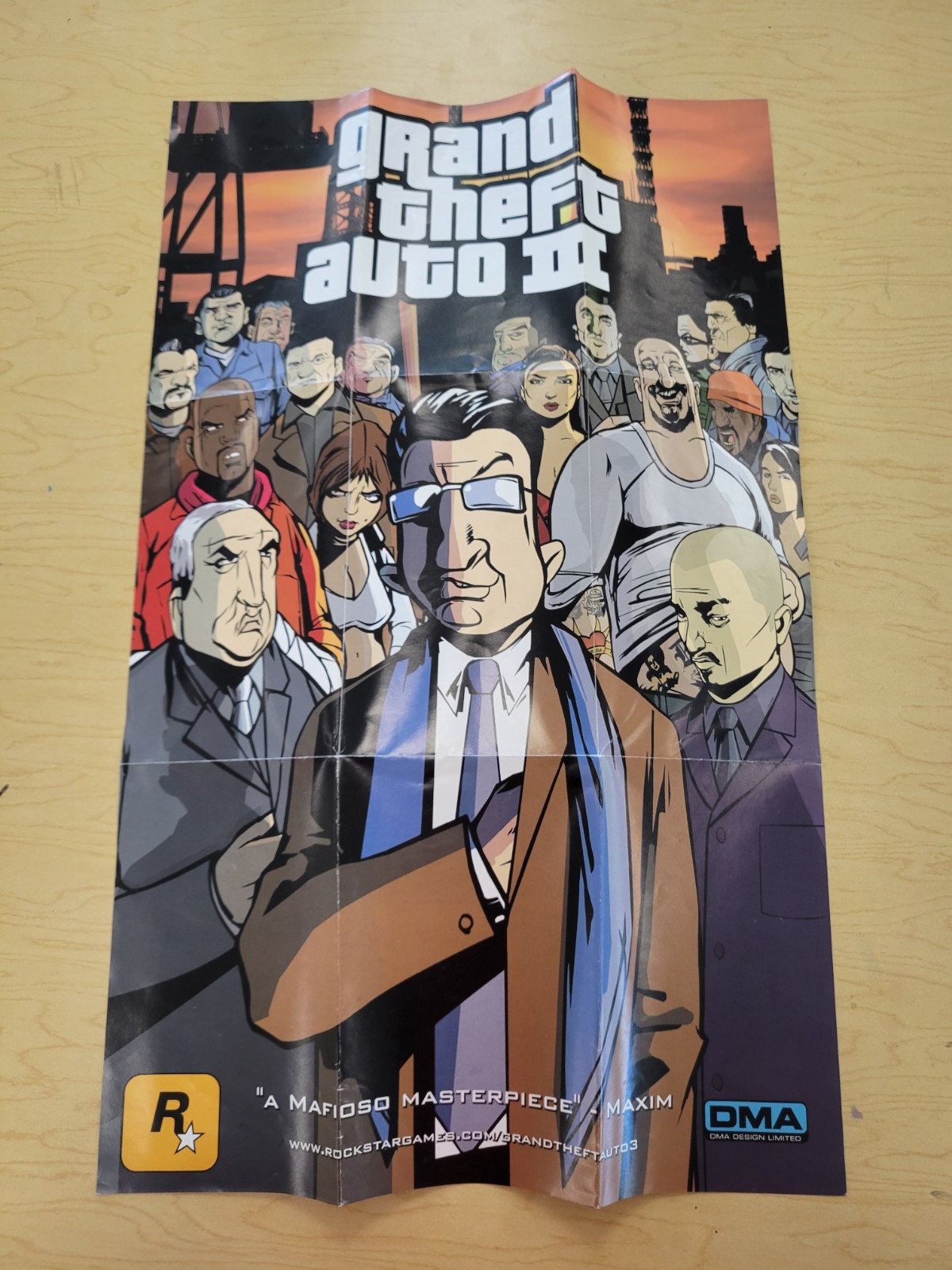 Grand Theft Auto III (3) | COLLECTABLE POSTER Insert w/ Game Map | 2003