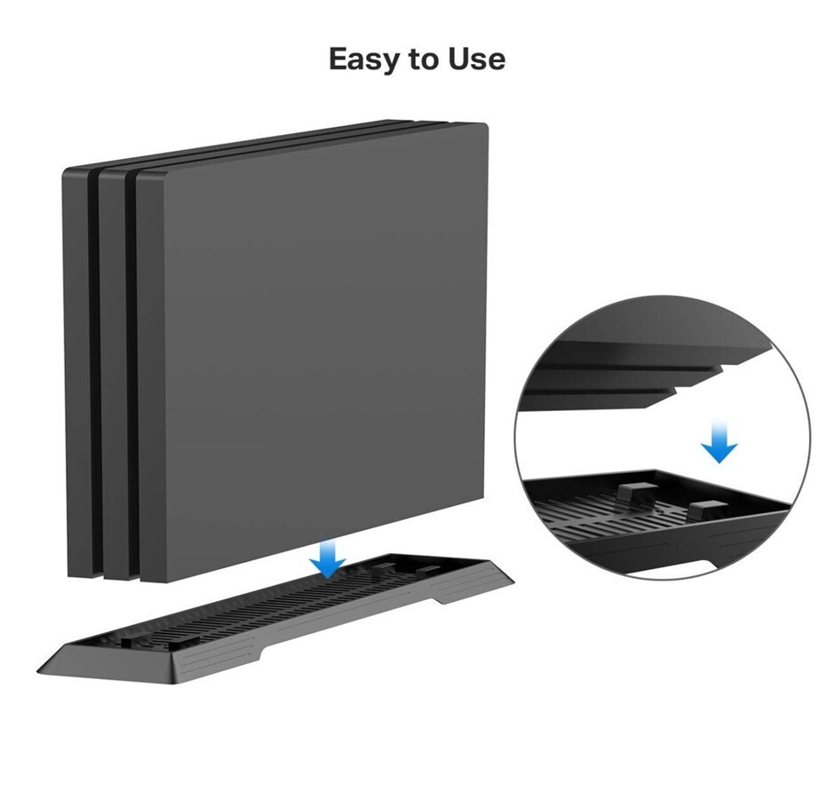 Built-in Cooling Vents Non-slip Vertical Stand for Playstation 4 PS4 Pro A808