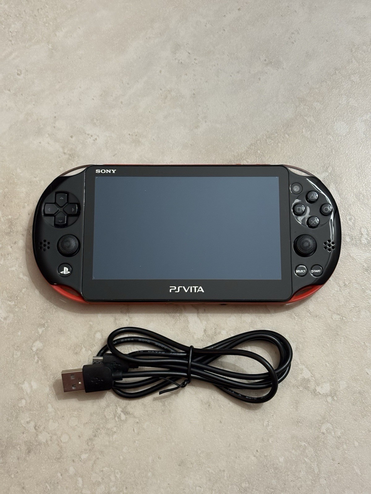 Sony PS Vita 2000 Slim PCH-2000 – Black And Red *GREAT* + Charger