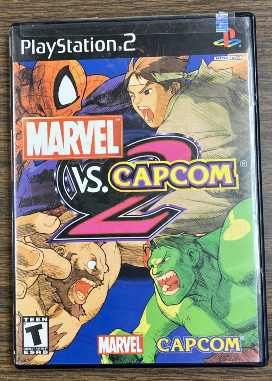 Marvel vs Capcom 2 game for PlayStation 2; Teen in case