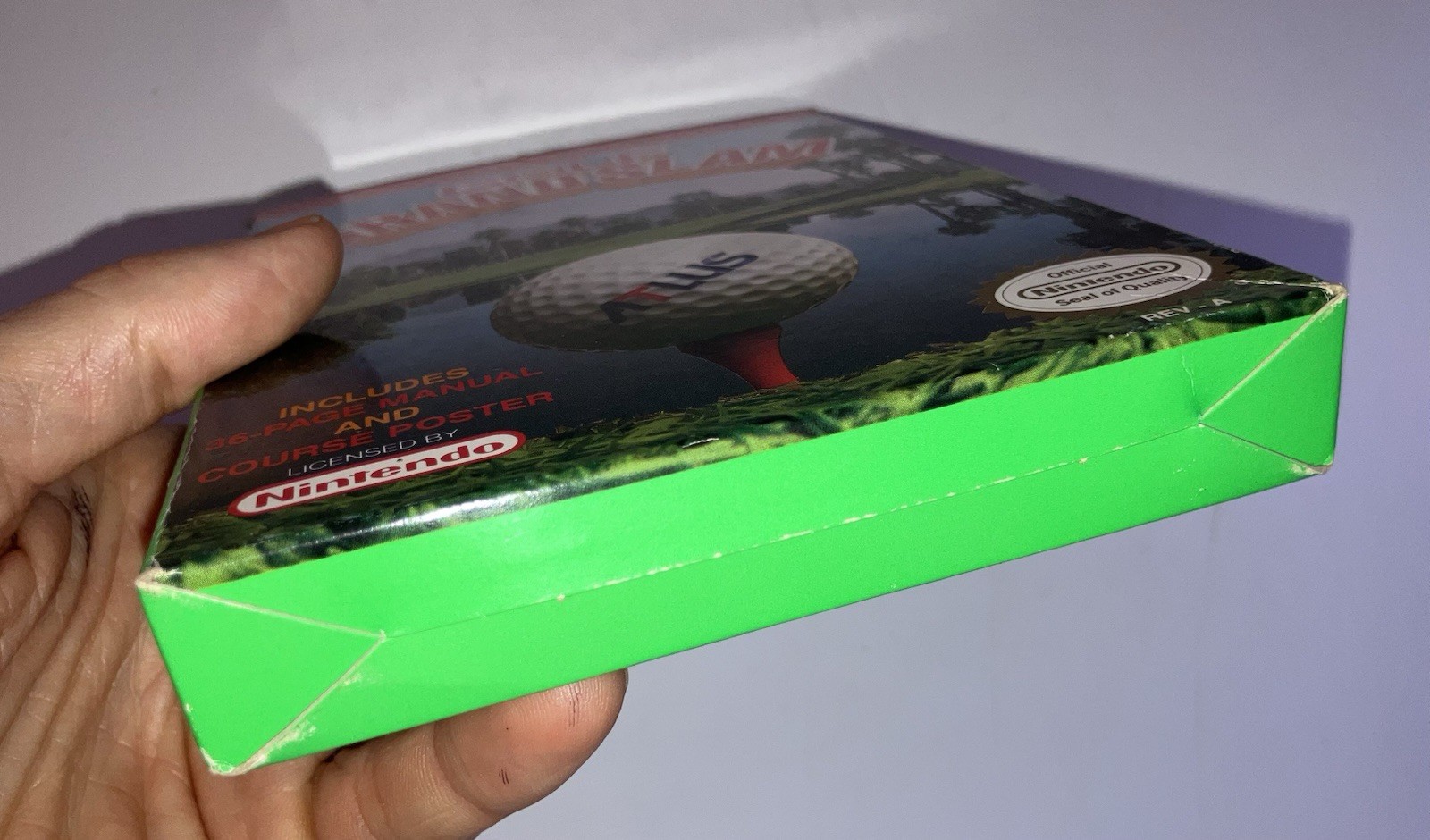 rare GOLF GRAND SLAM NES Game in Box w/manual, foldout & foam piece Fine shape