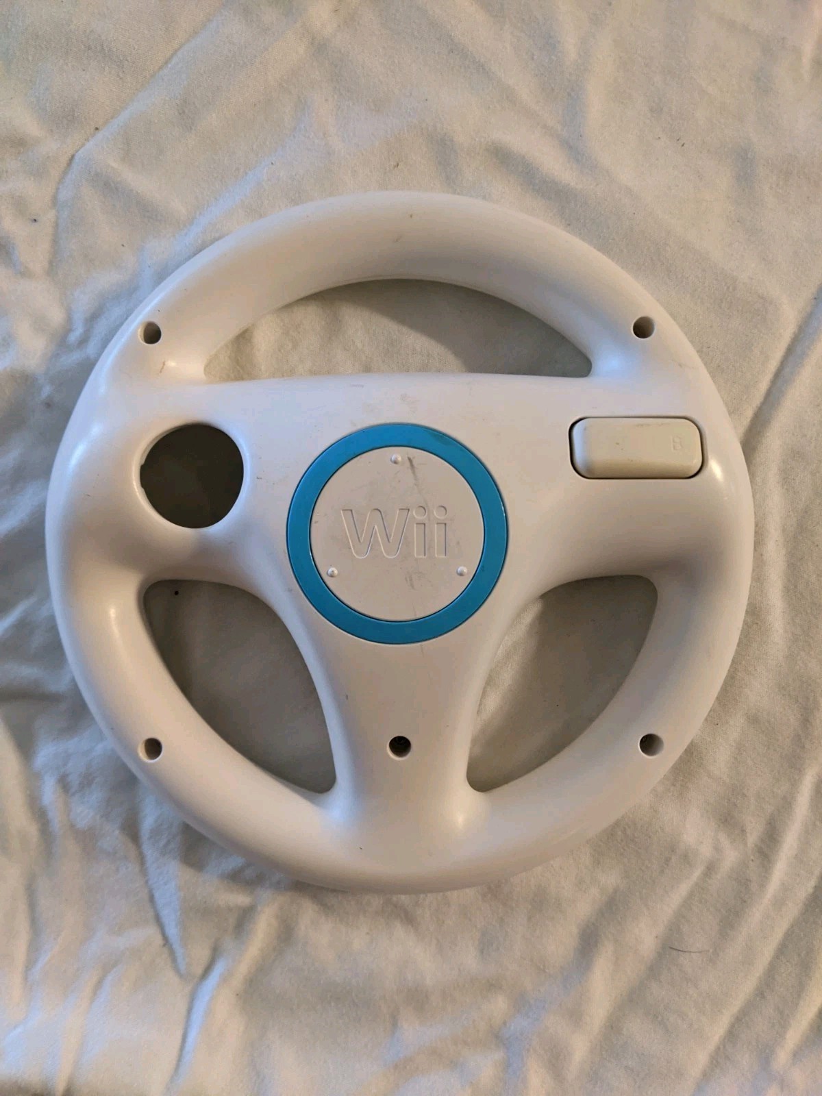 OEM Genuine Nintendo White WII WII U Mario Kart Steering Racing Wheel RVL-024