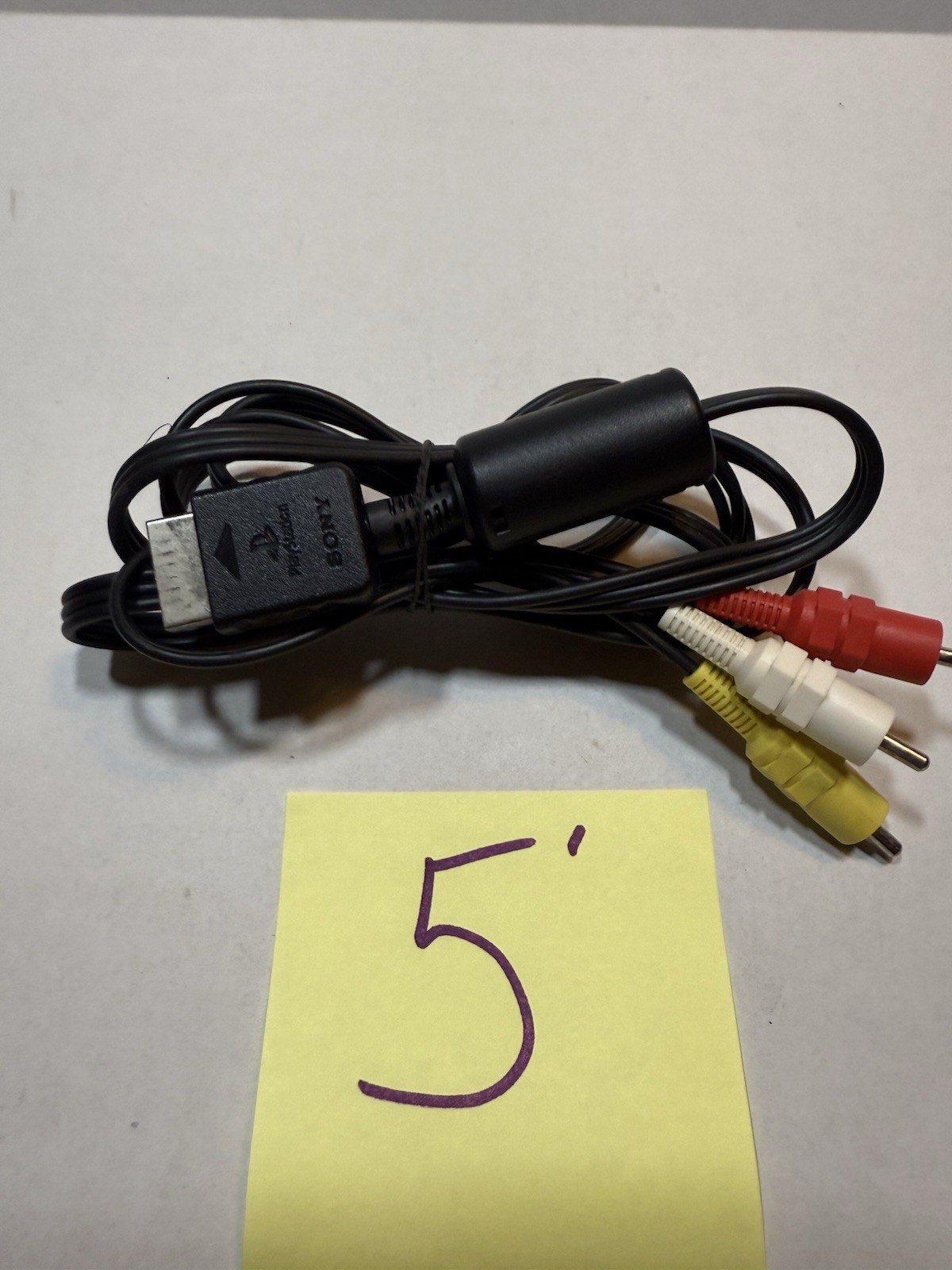 OEM Sony PlayStation A/V CABLE Connect Cord Genuine Composite 5’ft PS1 PS2 PS3