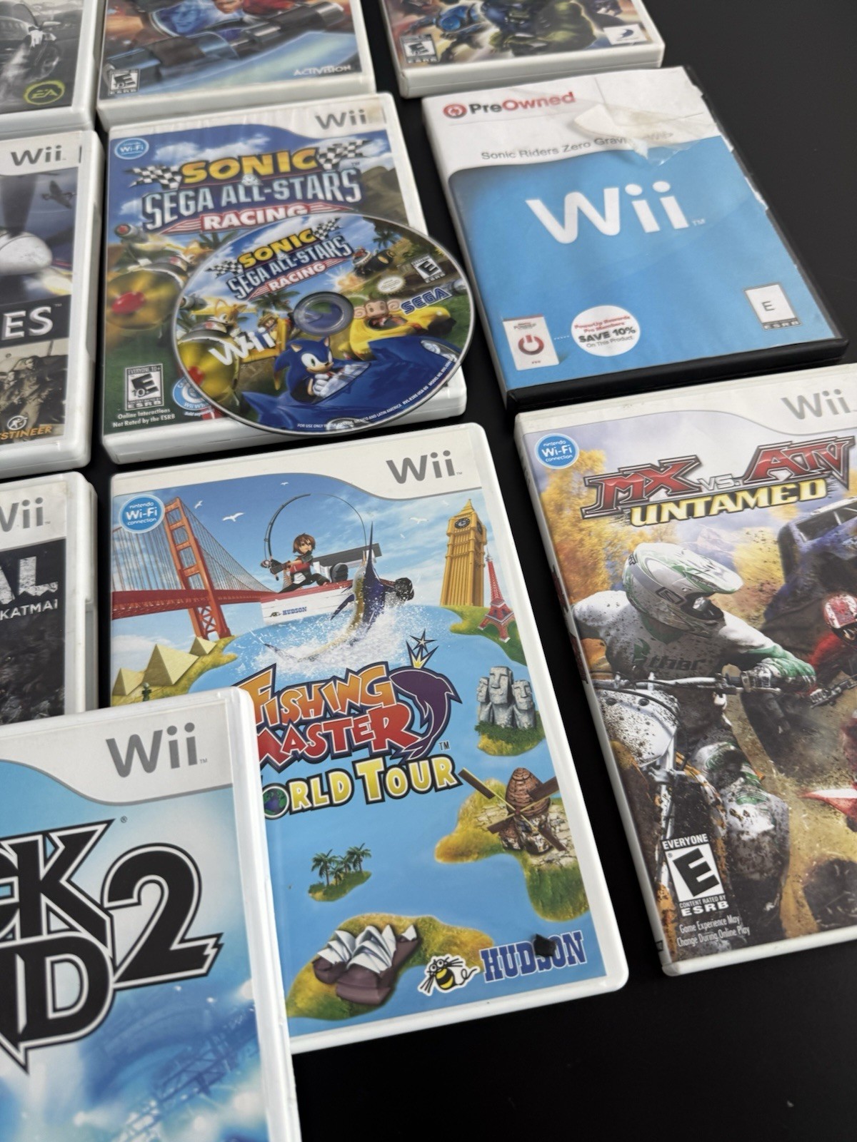 Lot of 19 Wii Games For Kids Boys Rated E Everyone Racing Fishing Skylanders
