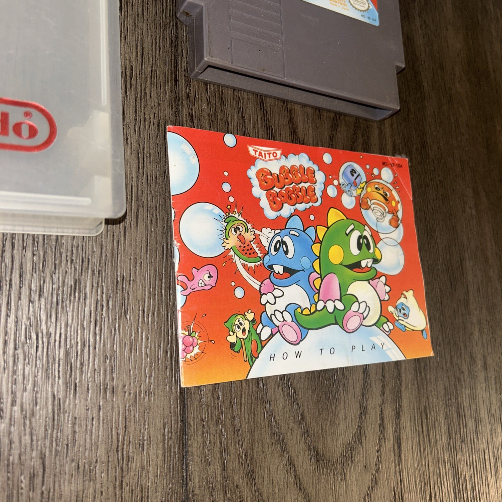 Bubble Bobble Nintendo NES 1988 Tested Cartridge, Manual, Case