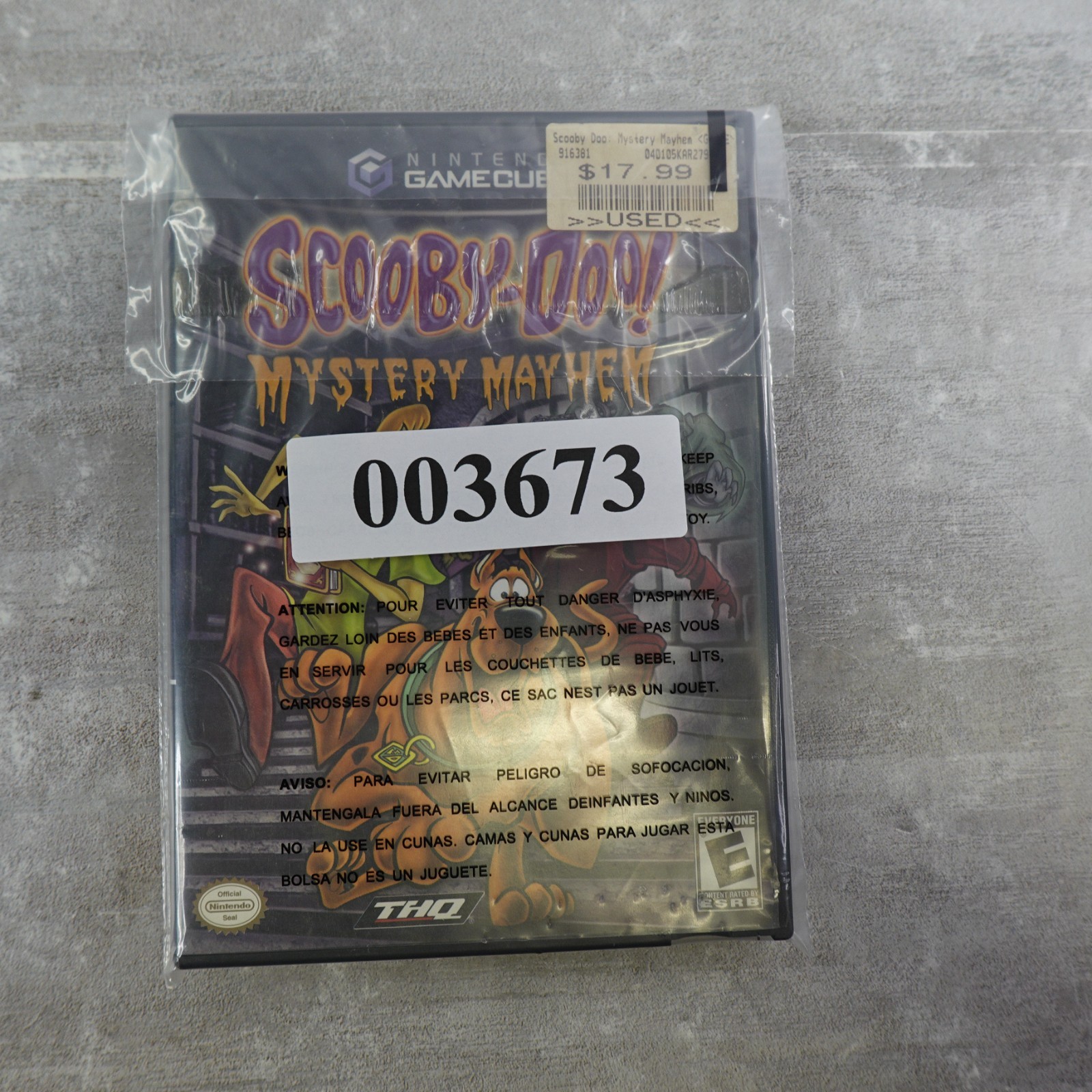 Scooby Doo Mystery Mayhem GameCube Nintendo No Manual Shaggy Damaged Artwork