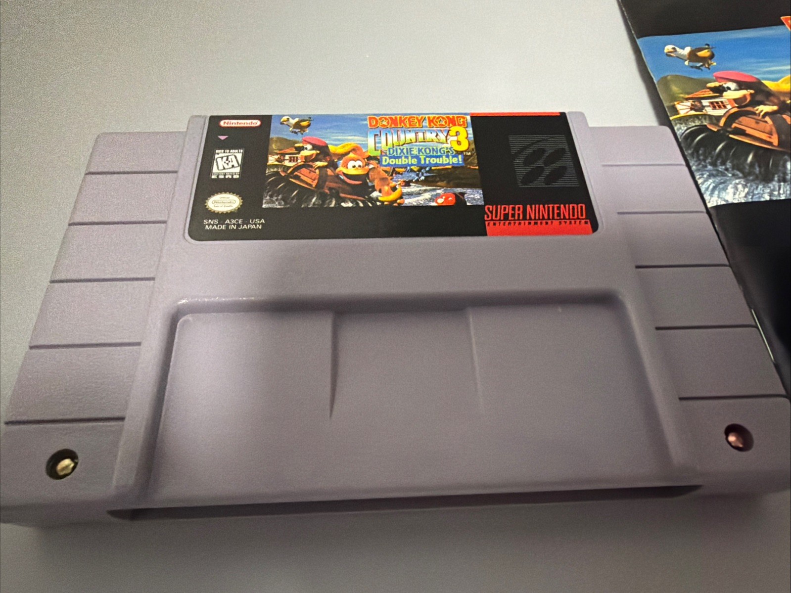Donkey Kong Country 3: Dixie Kong’s Double Trouble! SNES w/ Manual AMAZING LABEL