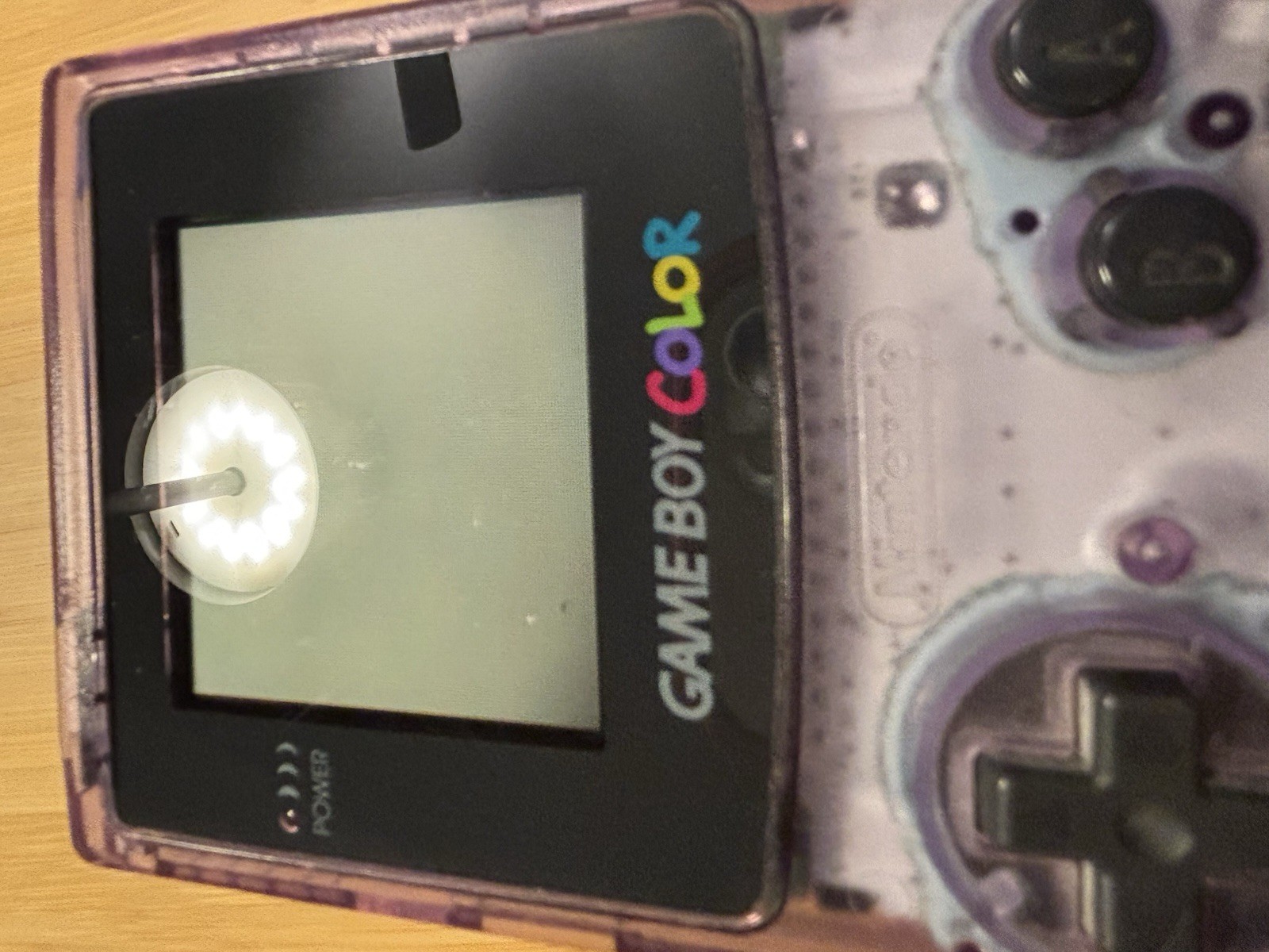 Nintendo Game Boy Color CGB-001 Atomic Purple Clear NTSC-U/C Color Screen