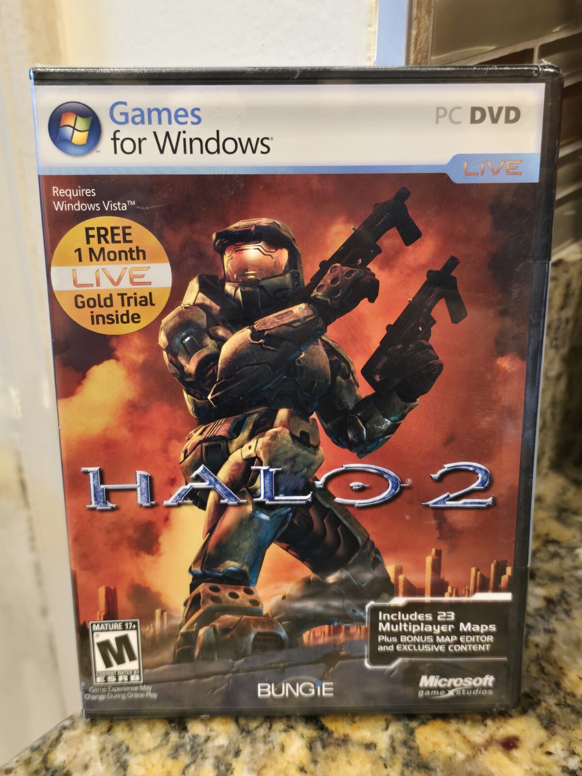Halo 2 PC Microsoft Action Game 2007 NEW Sealed Mature 17+ Made In Singapore