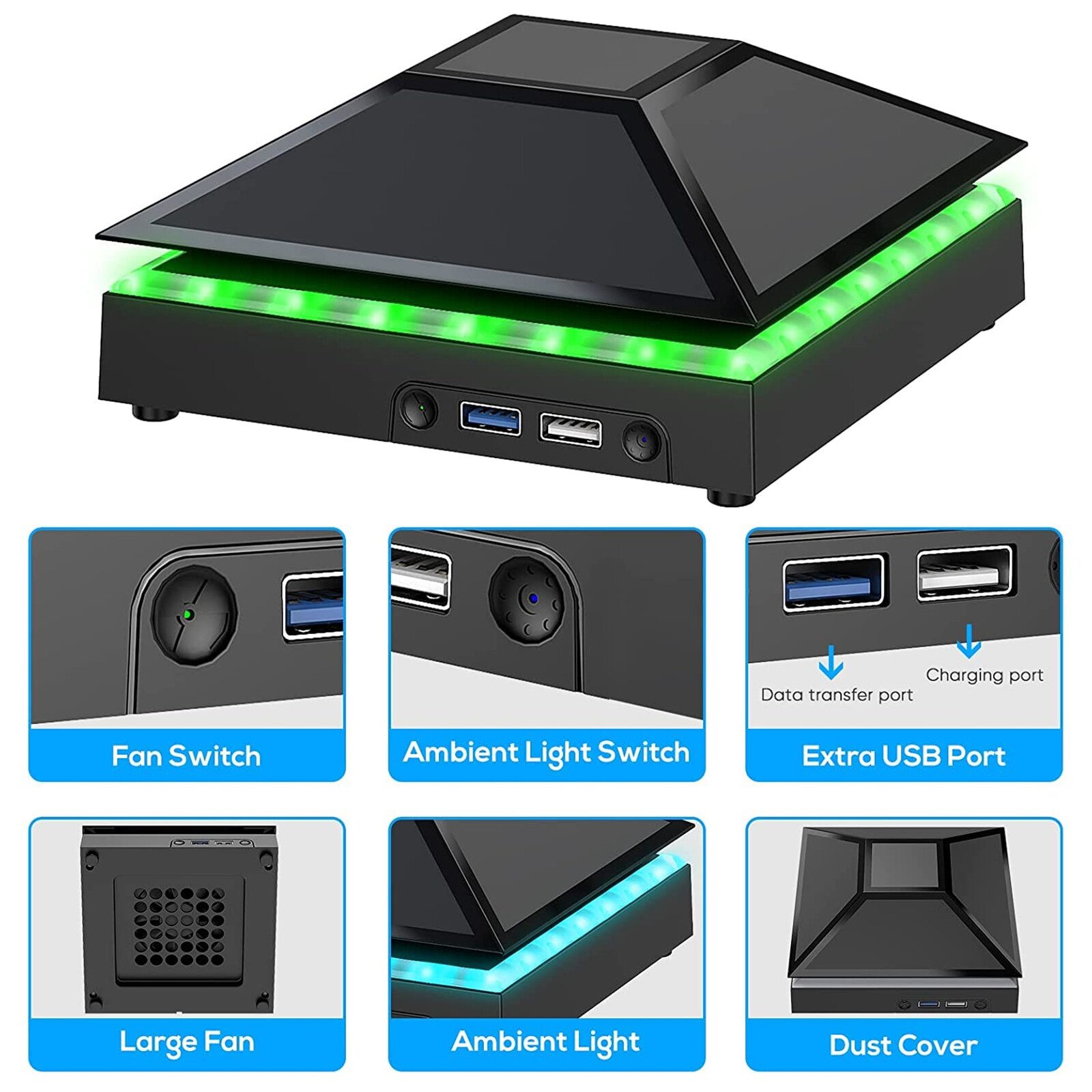 USB Cooling Fan Vertical Stand Cooler Accessories For Xbox Series X Game Console