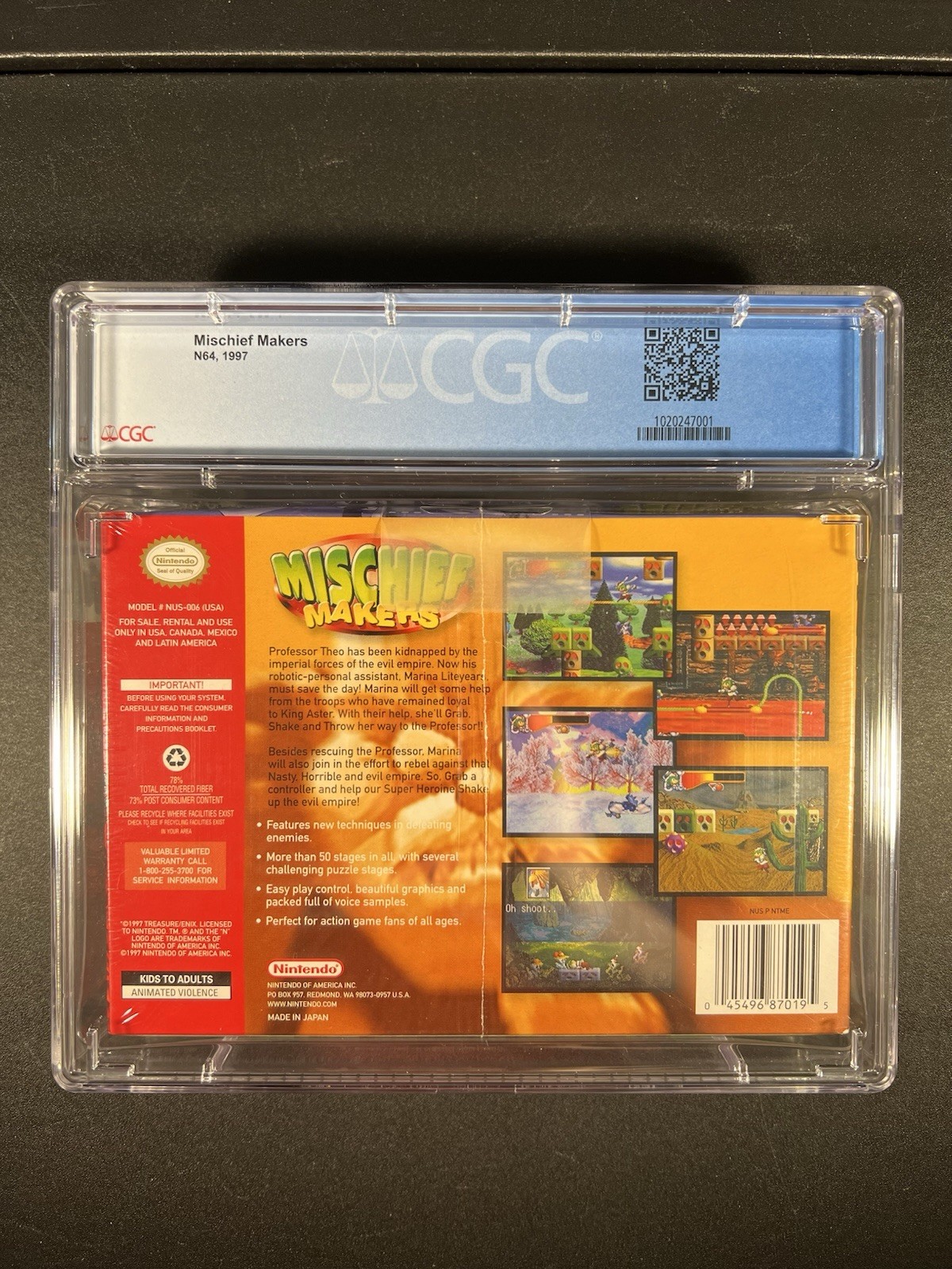 Mischief Makers [Early Print] – N64, Sealed, CGC Graded 9.2 A!!!