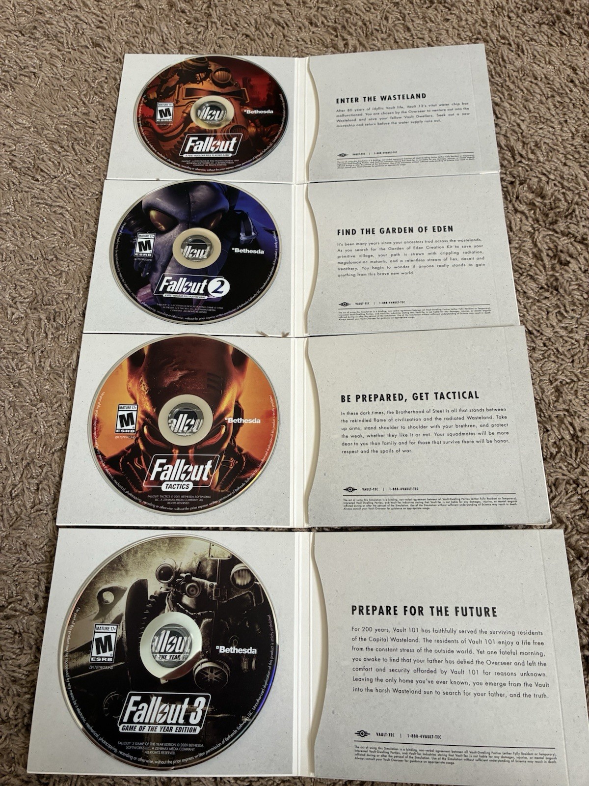 Fallout Anthology PC (Fallout 1-3, Tactics) No Mini Nuke Case