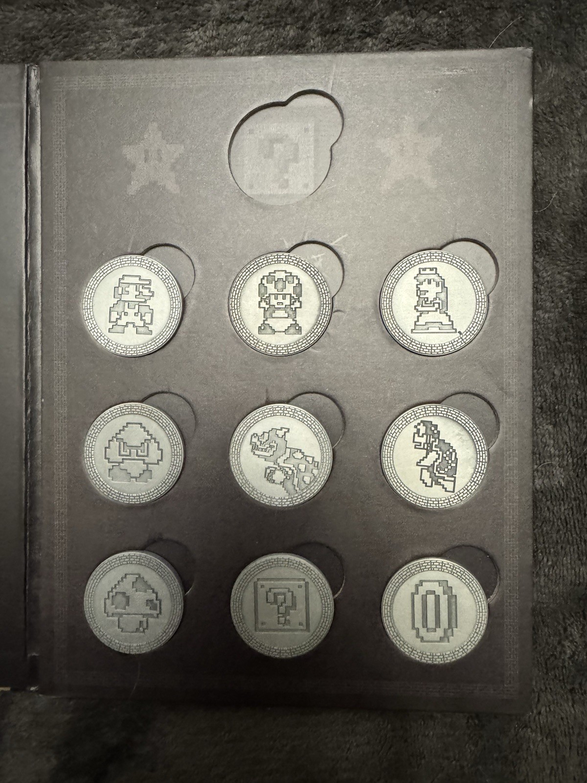 Think Geek Incomplete Super Mario Bros. Coin/Medal Collection Missing Chase Coin