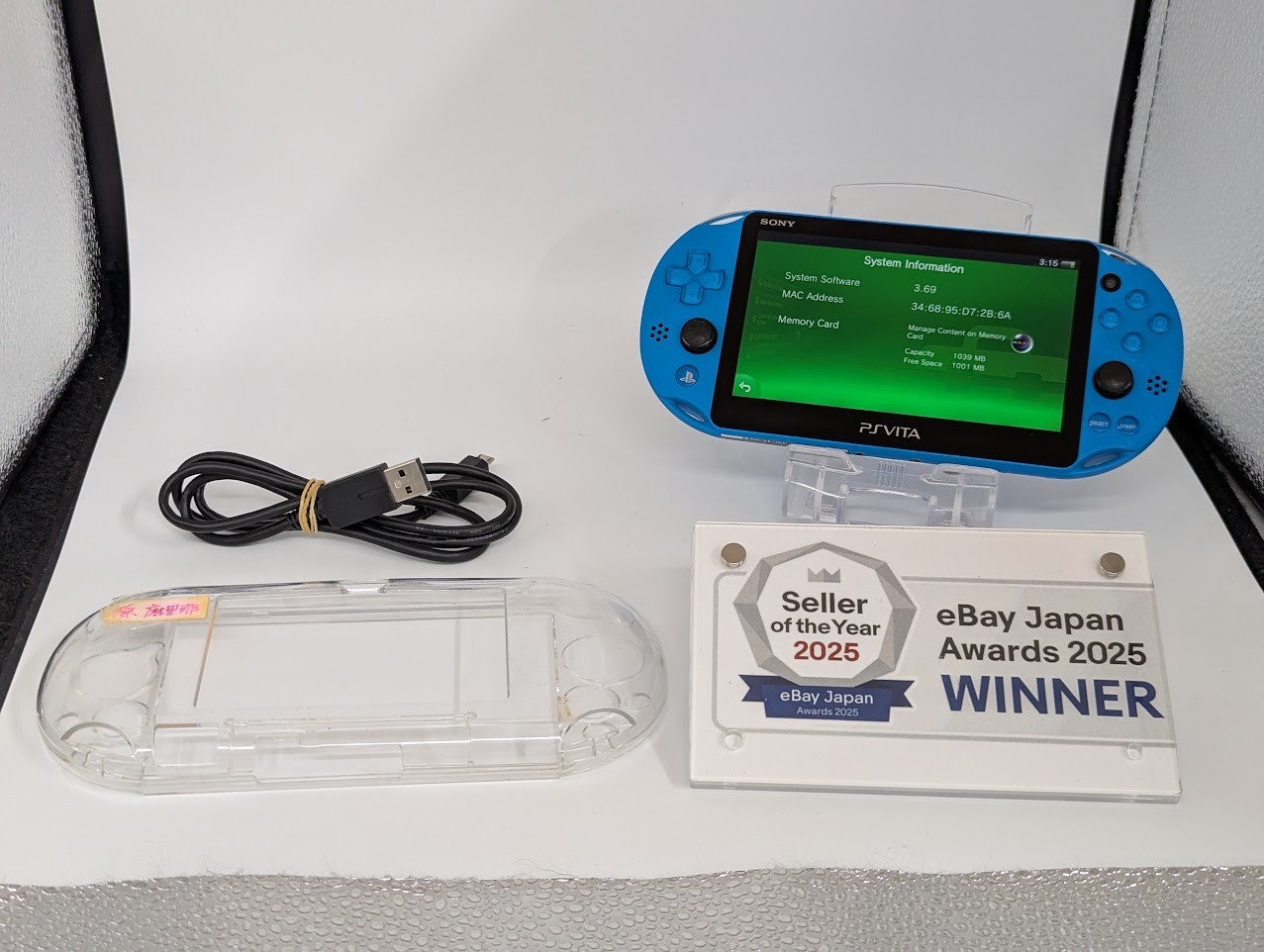B688 Sony PS Vita PCH-2000 console Aqua Blue Handheld system fx