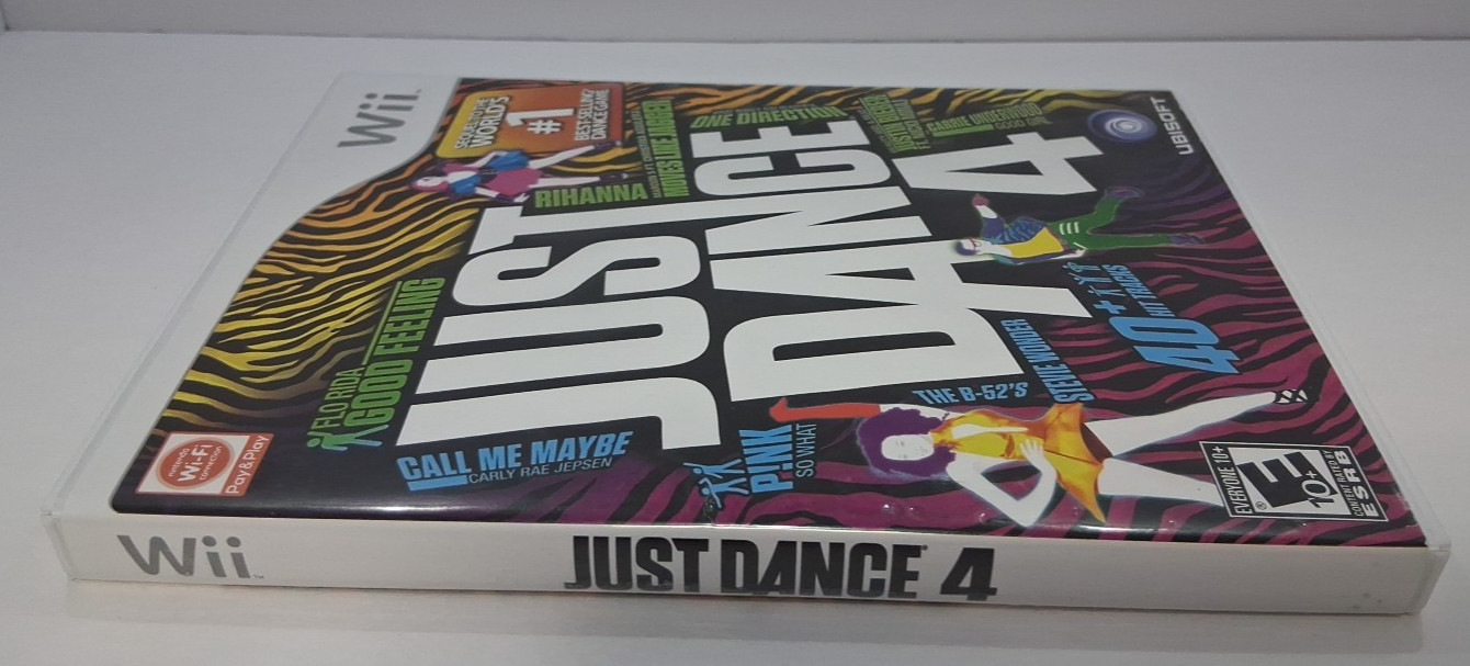 Nintendo Wii Just Dance 4 Complete Game, Case & Manual Tested & Working